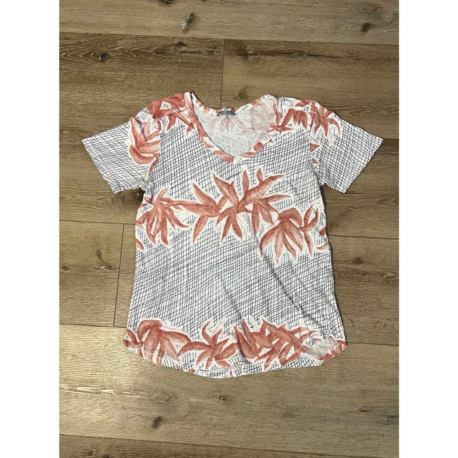 Zara Zara Womens White Short Sleeve T-Shirt Floral Pattern Medium Size M Shirt Womens Size M / US 6-8 / IT 42-44 - 2 Thumbnail