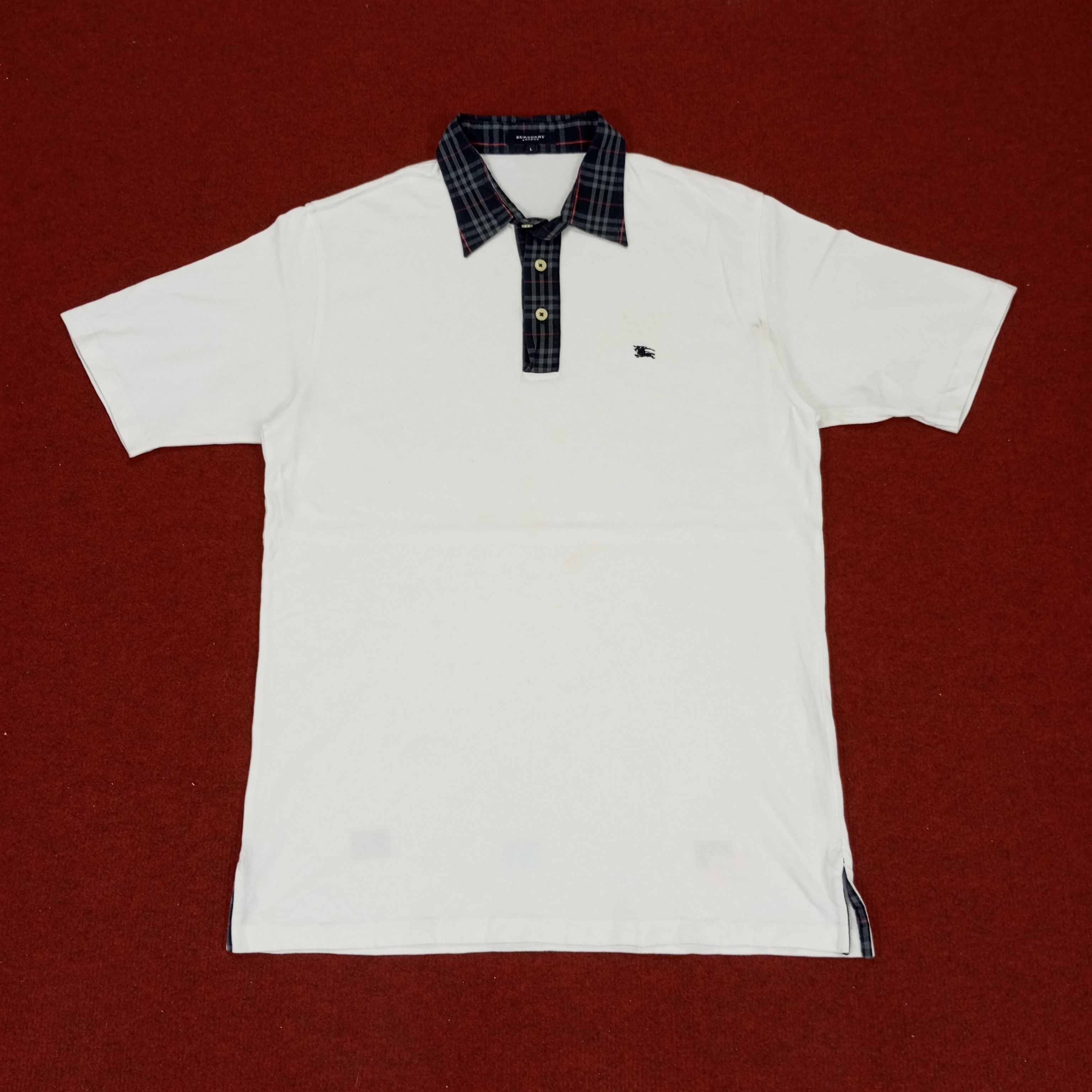 Burberry × Vintage Burberry London Fashion Style Small Logo Design Polos Size US M / EU 48-50 / 2 - 1 Thumbnail