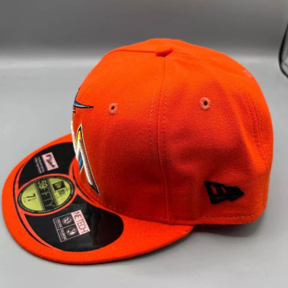 New Era Miami Marlins Hat Men 7 1/4 59Fifty New Era Fitted Cap New Size ONE SIZE - 2 Thumbnail