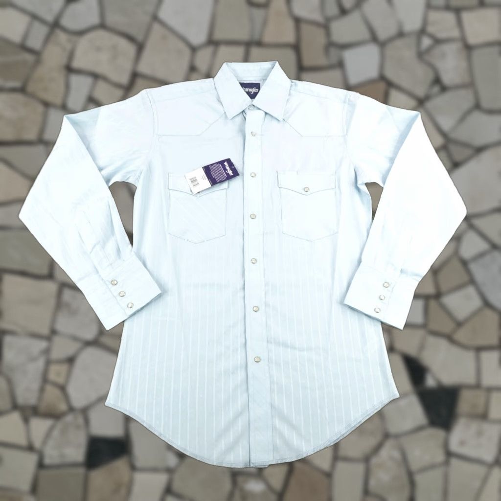 Wrangler Vintage Wrangler Shirt Mens Small Blue Western Pearl Snap Diamond Inlay Y2K NEW Size US S / EU 44-46 / 1 - 1 Thumbnail