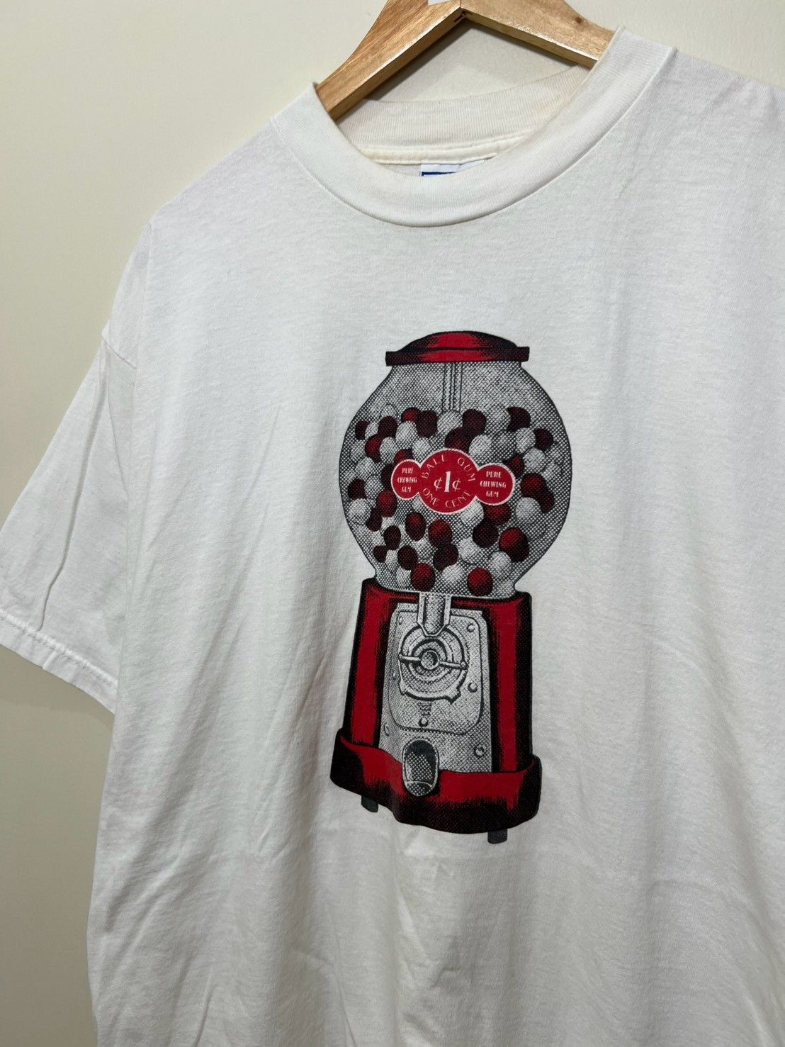 Vintage Vintage 90's Ball Gum One Cent shirt bnz01 Size US XL / EU 56 / 4 - 1 Thumbnail