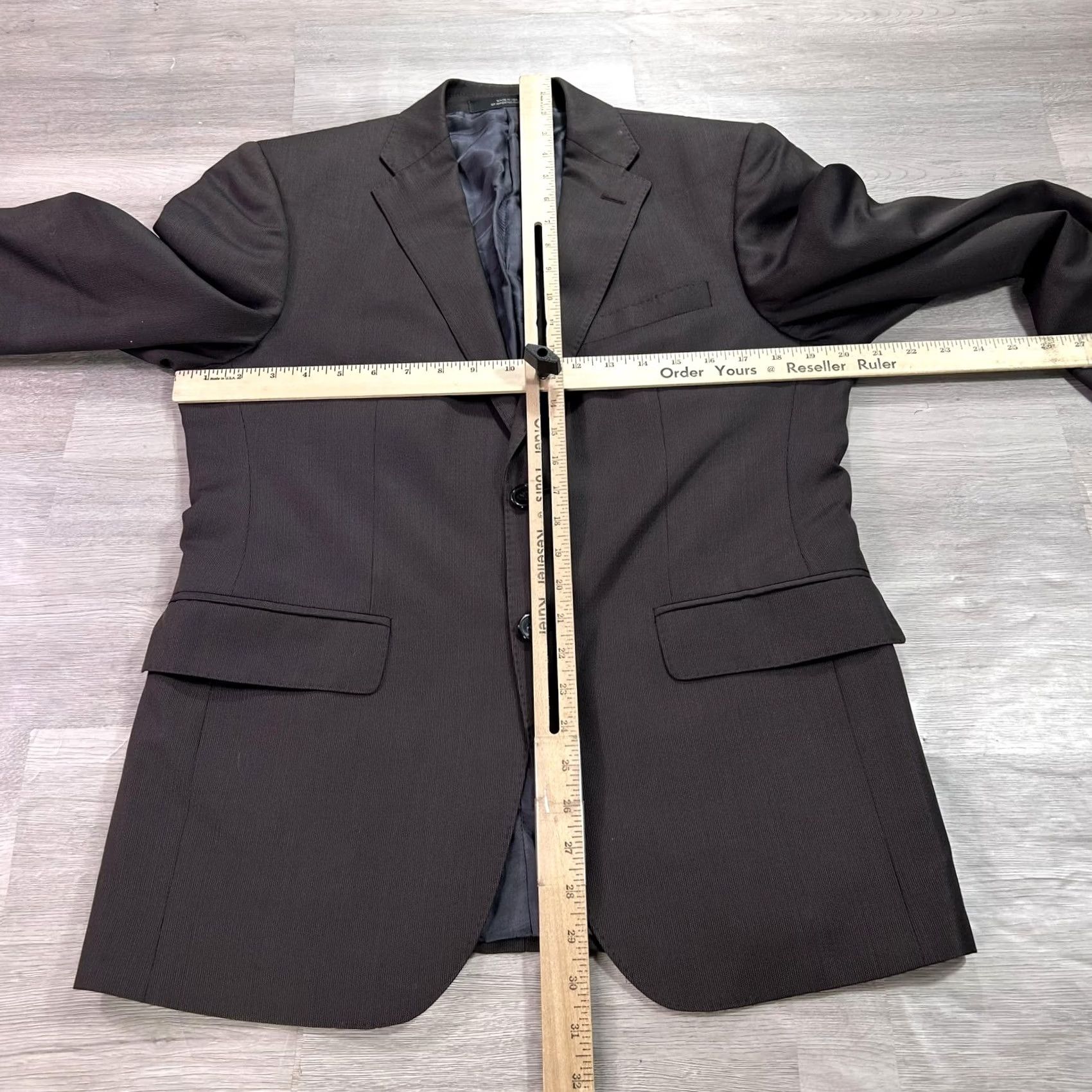 Ermenegildo Zegna Ermenegildo Zegna Suit Jacket Mens 38 Short Brown Wool Silk Herringbone Size US 38 / EU 54 - 7 Thumbnail