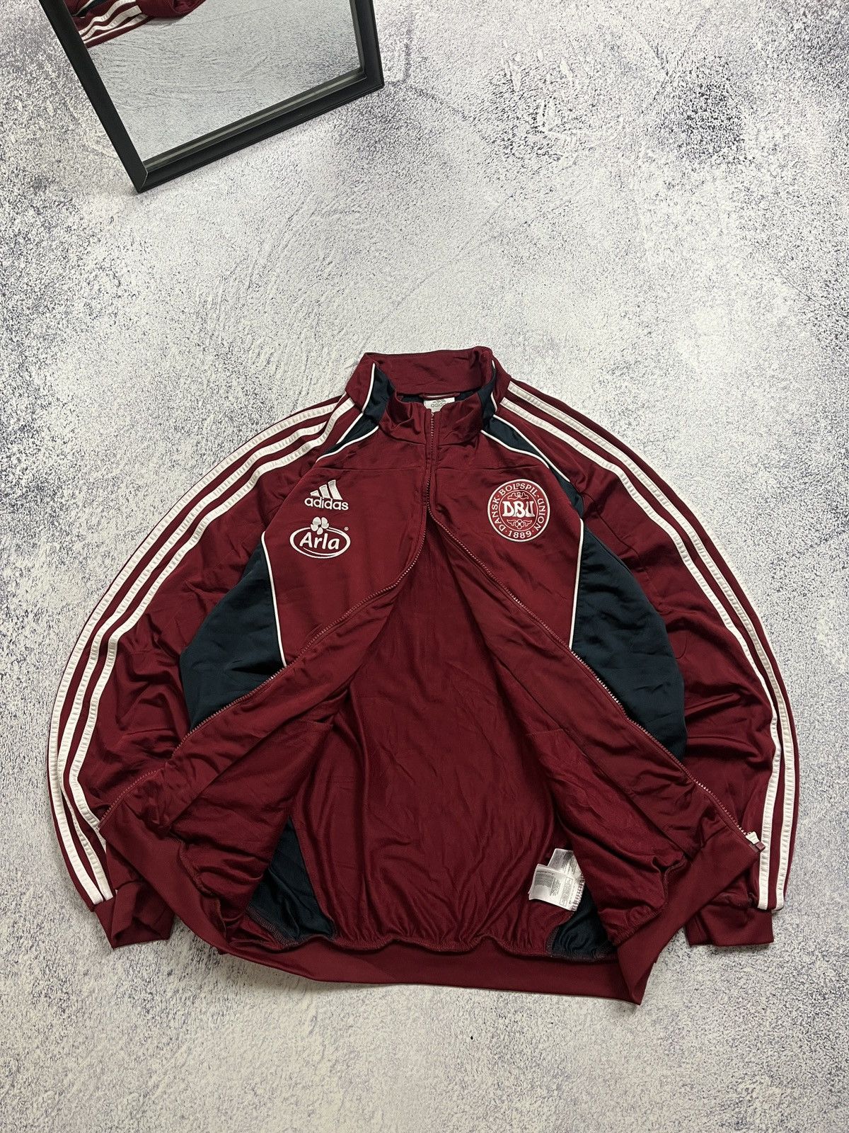 Adidas × Vintage Vintage Adidas Denmark Football Jacket Soccer Track Top Rare Size US XL / EU 56 / 4 - 10 Thumbnail