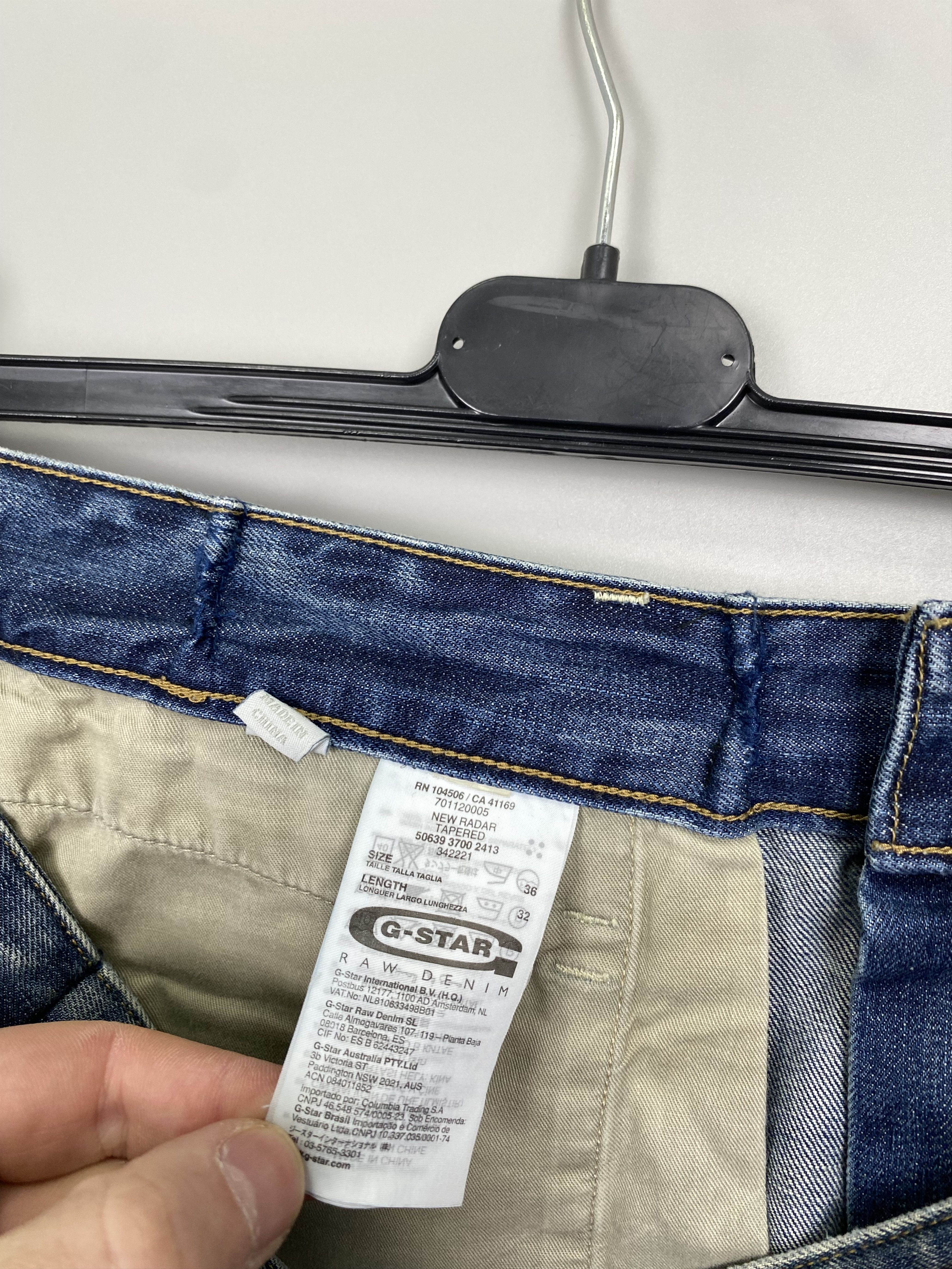 G-Star G-Star Raw New Radar Tapered Distressed Denim Jeans W36 L32 Size US 36 / EU 52 - 10 Thumbnail