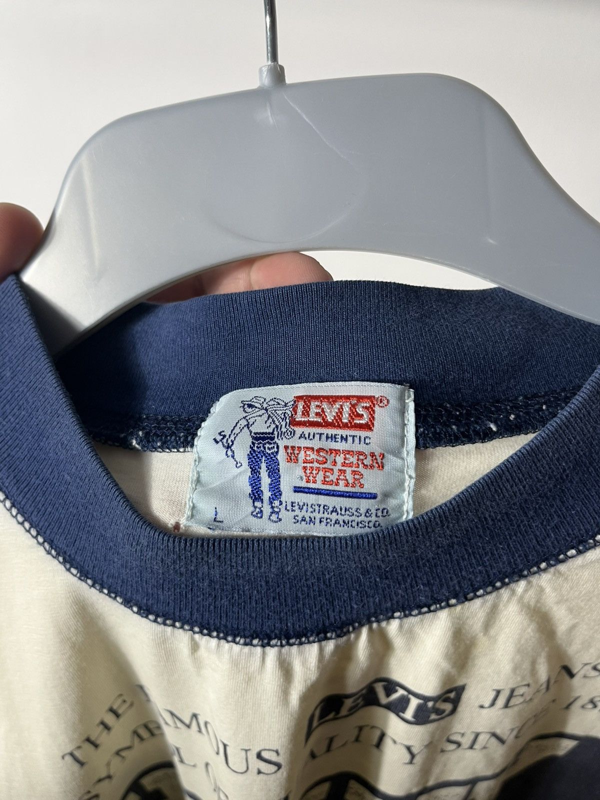 Levi's × Vintage Vintage Levi’s Heavy Used T-shirt 90s Western Wear USA L Size US L / EU 52-54 / 3 - 10 Thumbnail