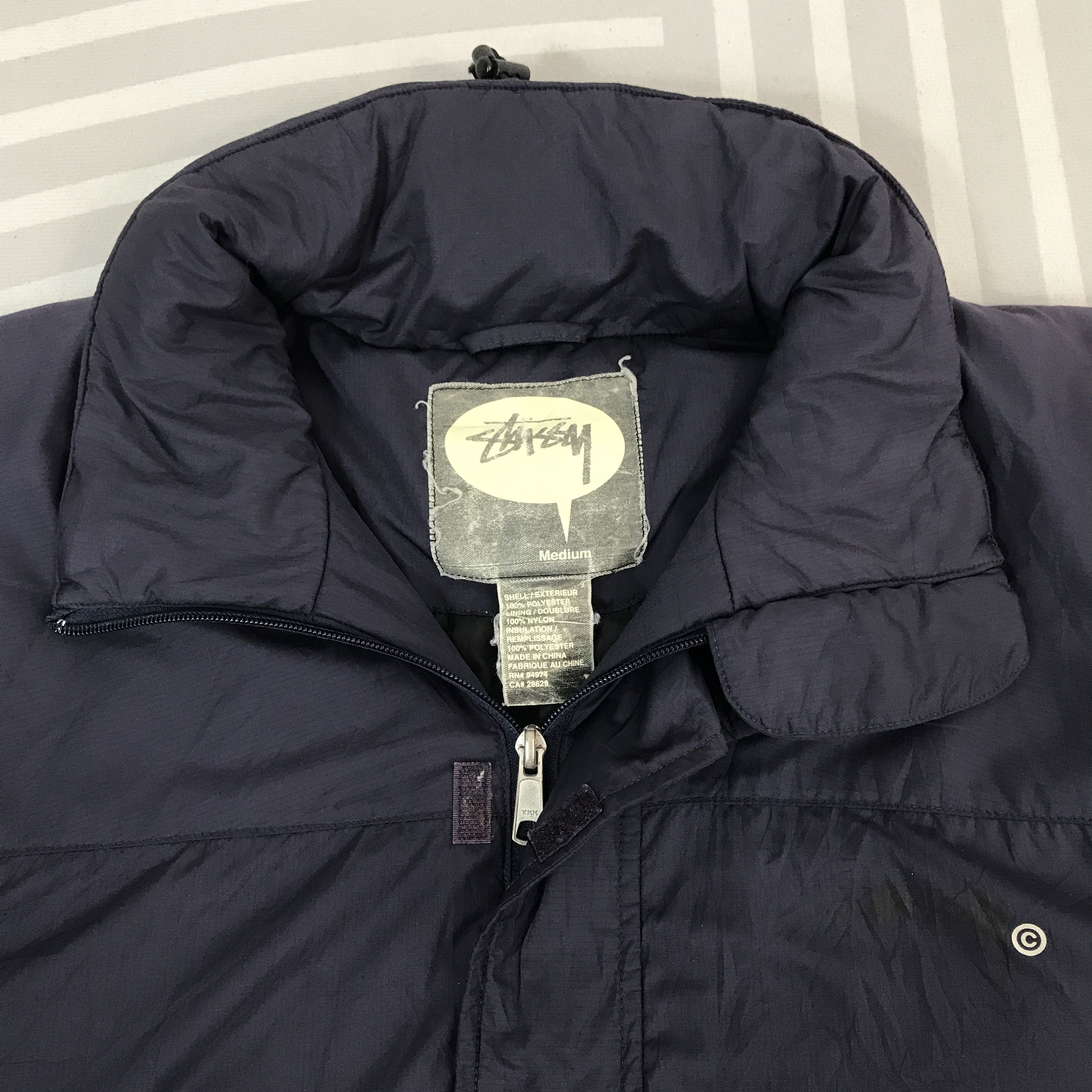Japanese Brand × Stussy Vintage Stussy puffer purple hoodie Jacket Size US L / EU 52-54 / 3 - 7 Thumbnail