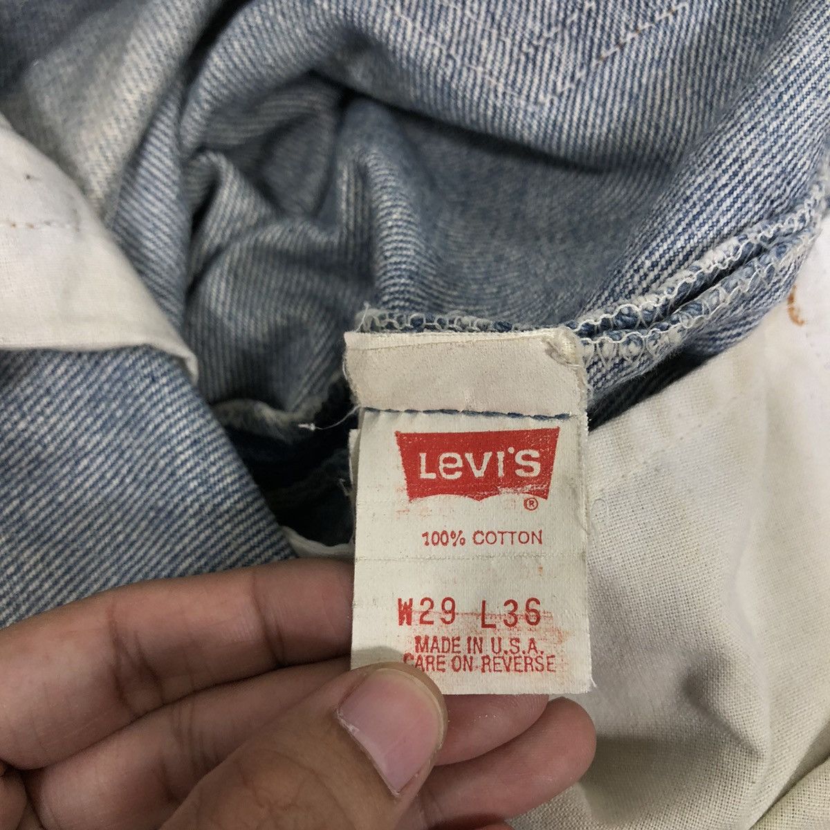 Levi's 🔥Vintage Levi’s Rindem Made in USA Selvedges Size US 29 - 15 Thumbnail
