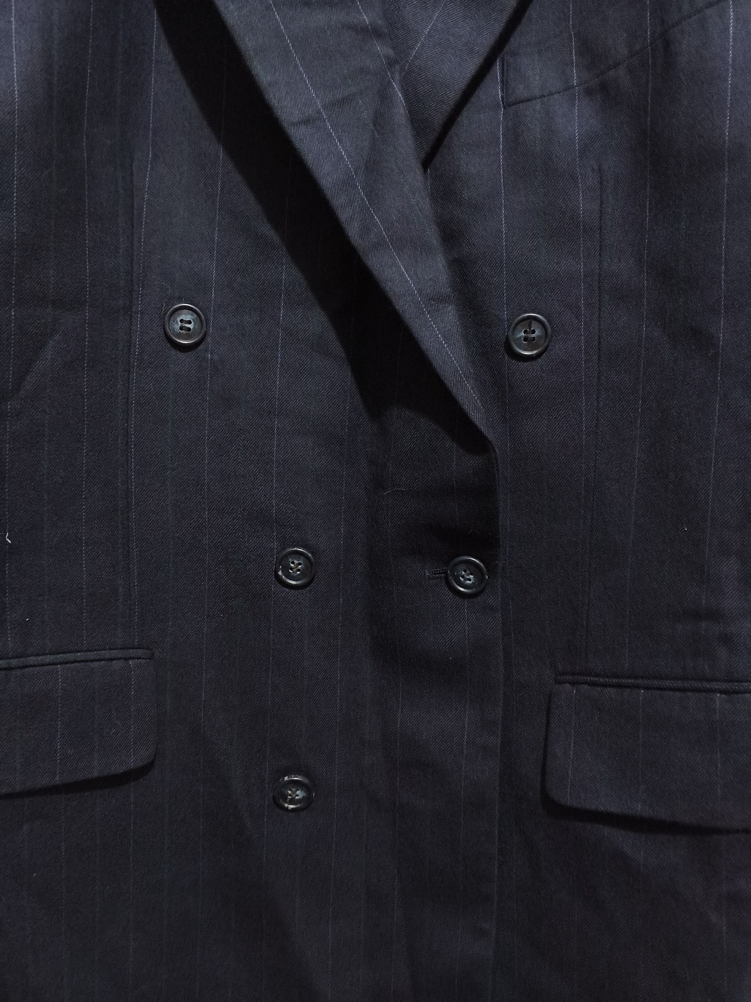 Yves Saint Laurent Vintage YSL Power Tailoring Double Breasted Pinstripe Size 50S - 8 Thumbnail