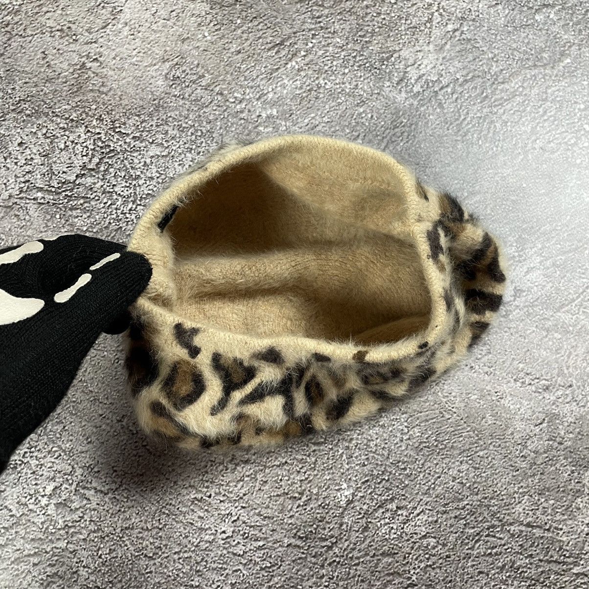 Vintage Vintage 90s Leopard Print Beanie Mohair Knit Grunge Slim OS Size ONE SIZE - 3 Thumbnail
