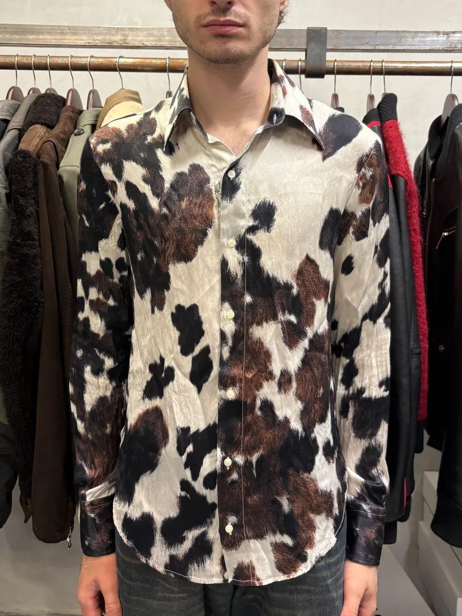 Roberto Cavalli AW2004 Cavalli Cowprint Effect Shirt Size US M / EU 48-50 / 2 - 2 Thumbnail