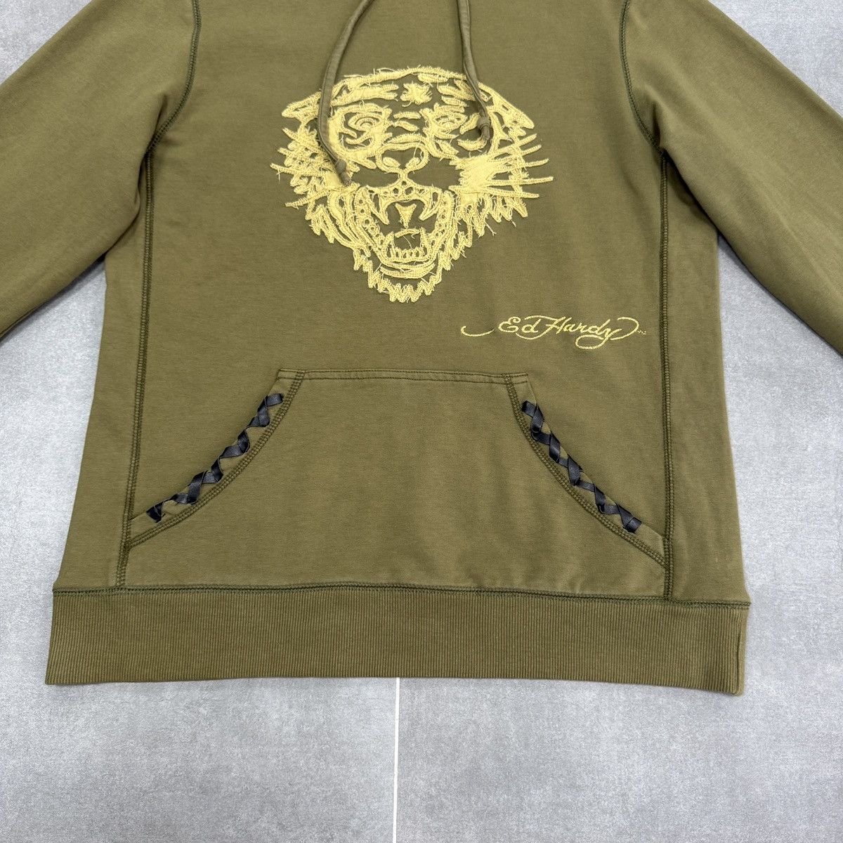 Christian Audigier × Ed Hardy Ed Hardy by Christian Audigier Embroidered Tiger Y2K Hoodie Size US M / EU 48-50 / 2 - 5 Thumbnail