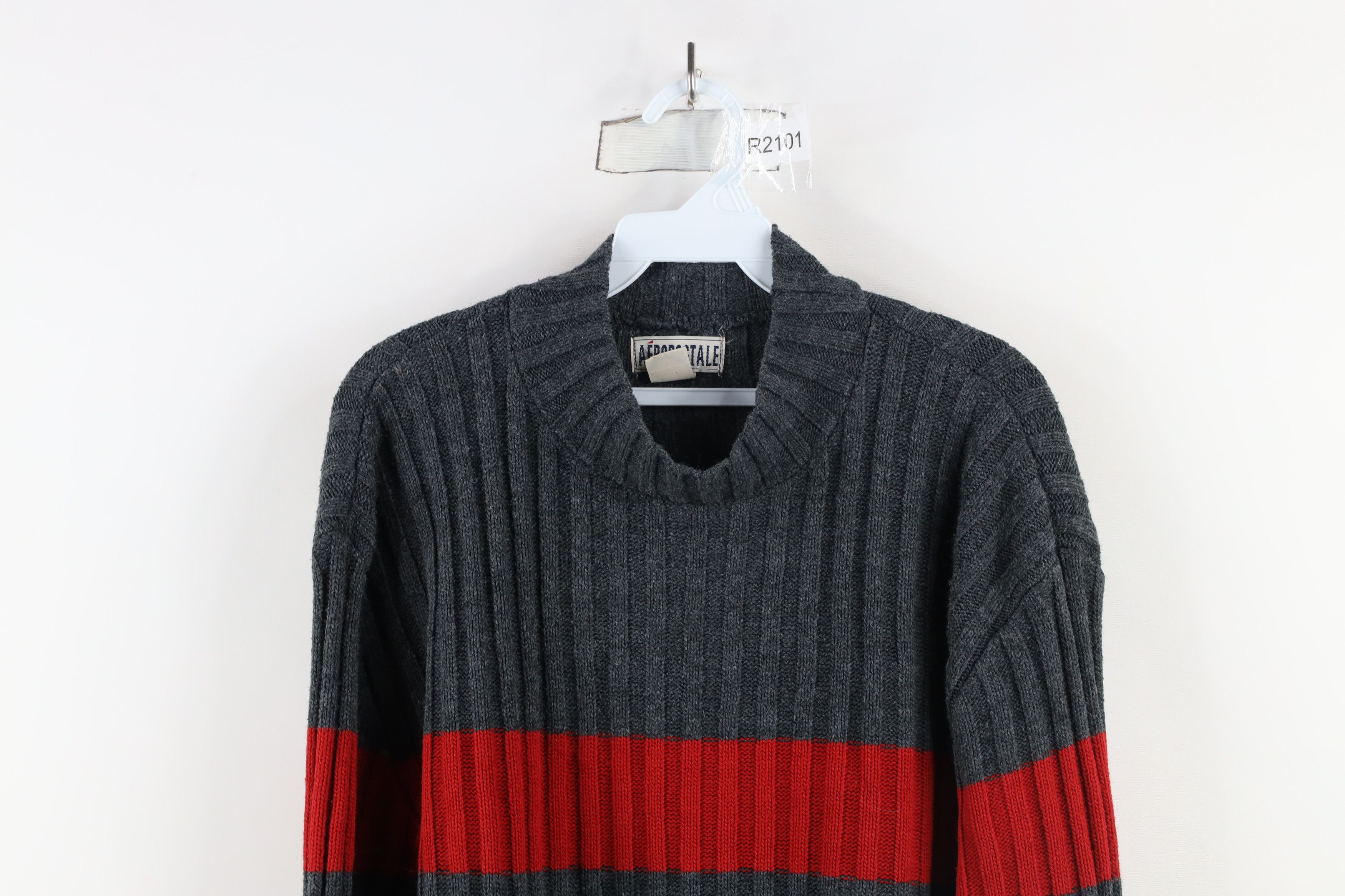 Aeropostale × Vintage Vintage 90s Aeropostale Ribbed Knit Mock Neck Sweater USA Size US L / EU 52-54 / 3 - 2 Thumbnail
