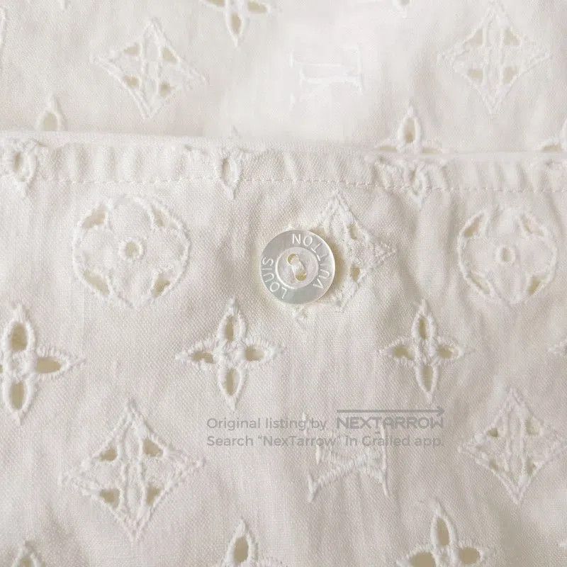 Louis Vuitton Louis Vuitton White Embroidered Button-Up Shirt. Size US XS / EU 42 / 0 - 3 Thumbnail