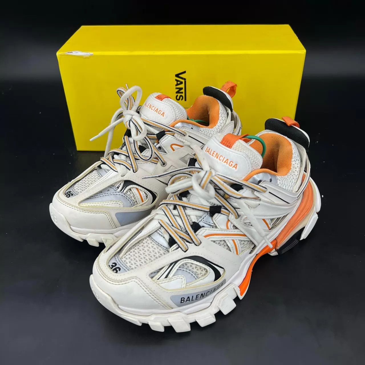 Balenciaga Balenciaga Track White Orange 36 New Worn Once Original Box Size US 6 / IT 36 - 1 Thumbnail