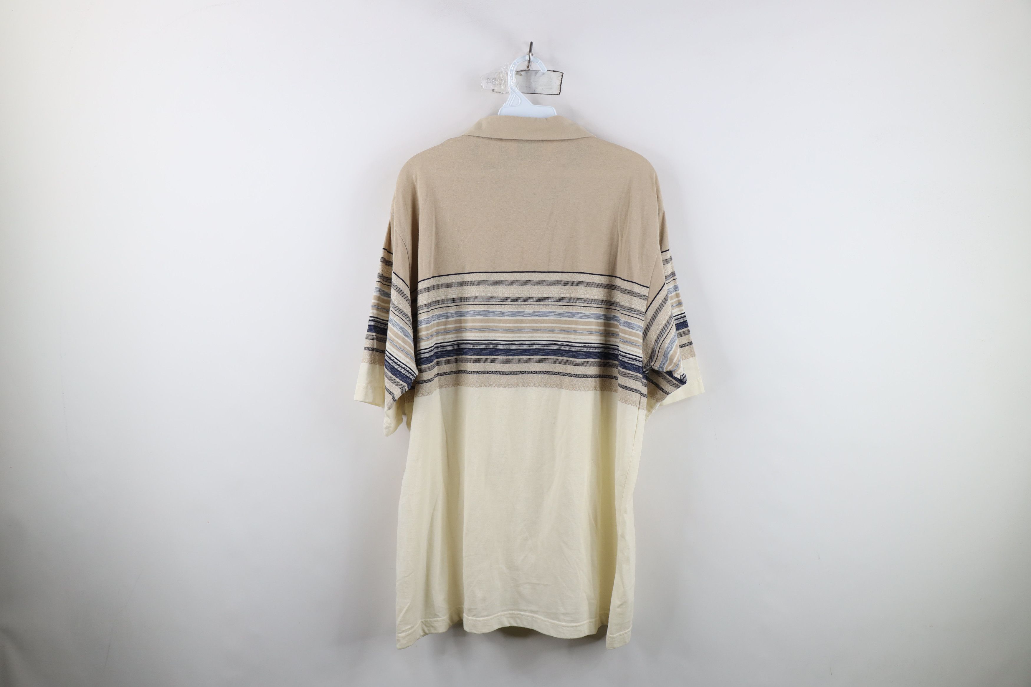 Vintage Vintage 90s Streetwear Striped Knit Golf Polo Shirt Size US XL / EU 56 / 4 - 11 Thumbnail