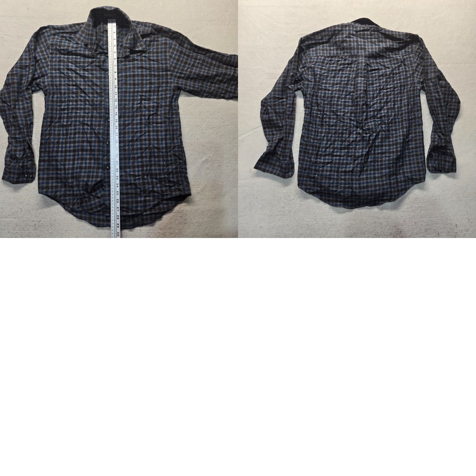 Van Heusen Van Heusen Shirt Adult Men's S Small Gray Blue Plaid Button Down Short Sleeve 14 Size US S / EU 44-46 / 1 - 8 Thumbnail