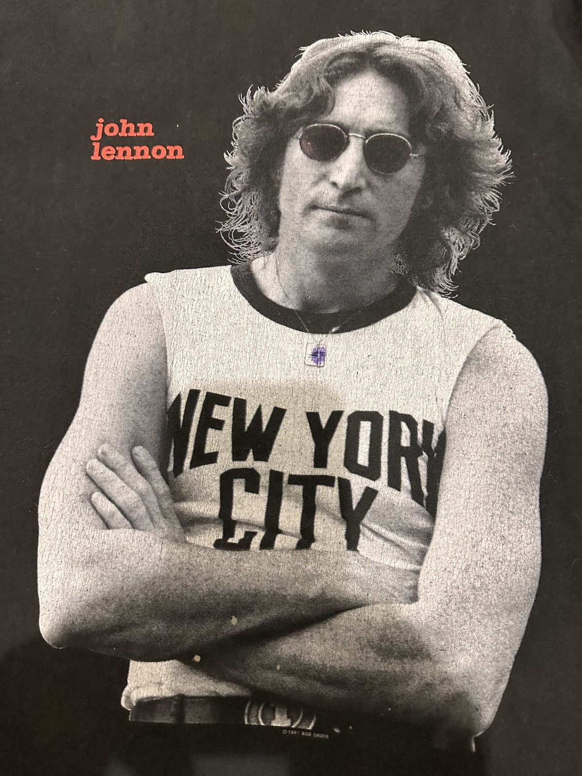 Band Tees Vintage 1990’s John Lennon One Bob Gruen USA TShirt Size US L / EU 52-54 / 3 - 3 Thumbnail