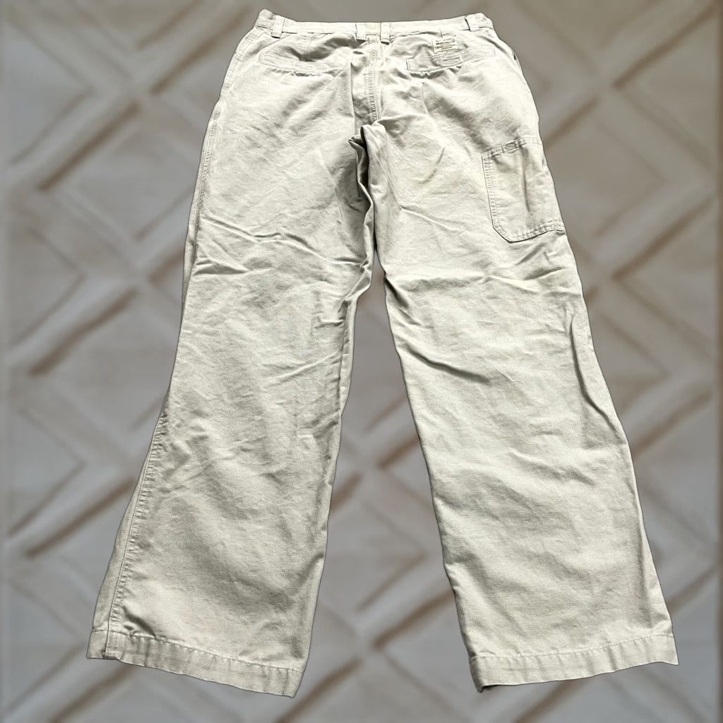 Vintage Columbia Carpenter Pants Men 34 Beige Straight Leg Cotton Work 32x30 Size US 34 / EU 50 - 1 Thumbnail