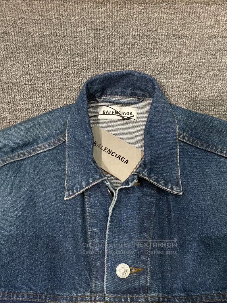 Balenciaga Balenciaga Denim Patchwork Long Sleeve Dress Size XS / US 0-2 / IT 36-38 - 7 Thumbnail