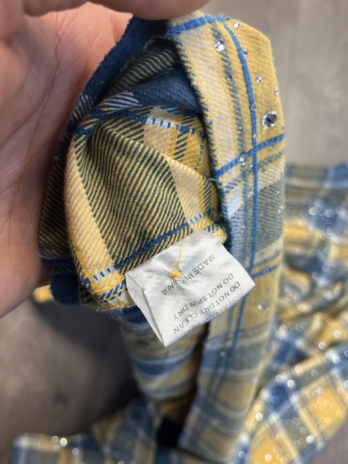 Vale Vale Rhinestone Plaid Shirt size Large Size US L / EU 52-54 / 3 - 3 Thumbnail