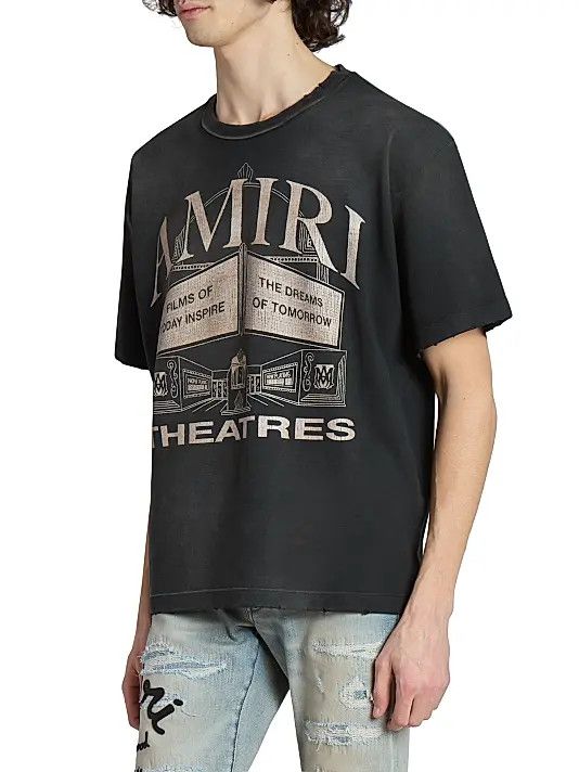 Amiri o1orln1125 Theatres Oversized T-Shirt in Black Size US M / EU 48-50 / 2 - 4 Thumbnail