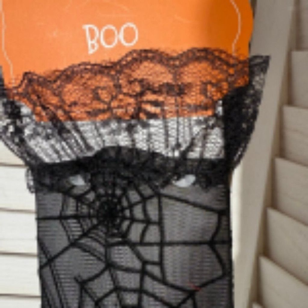 Boohoo Halloween Sheer Lace Gloves Spiderweb Pattern Gothic Black Size ONE SIZE - 4 Thumbnail