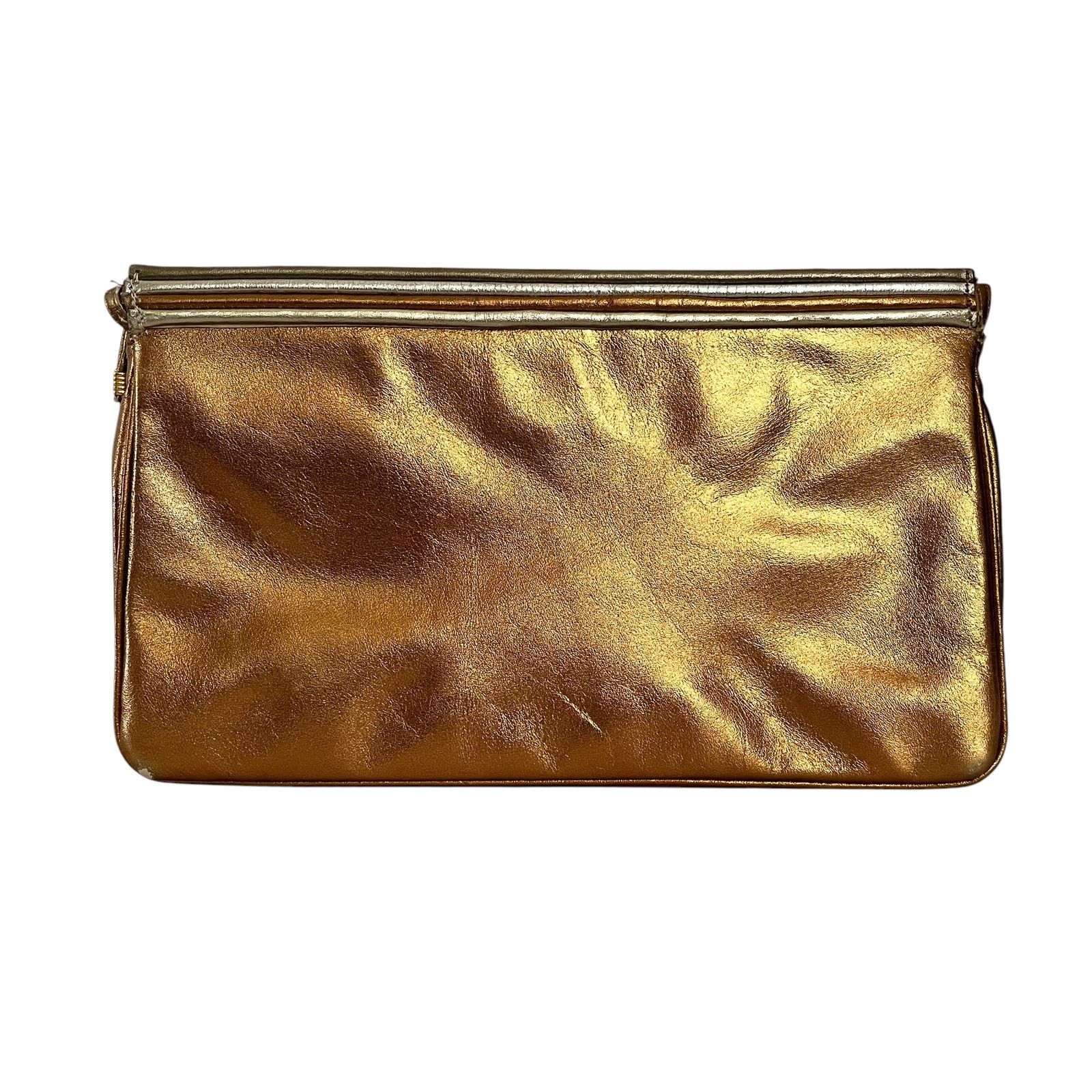 Bergdorf Goodman Morris Moskowitz Bergdorf Goodman Metallic Leather Clutch Size ONE SIZE - 2 Thumbnail