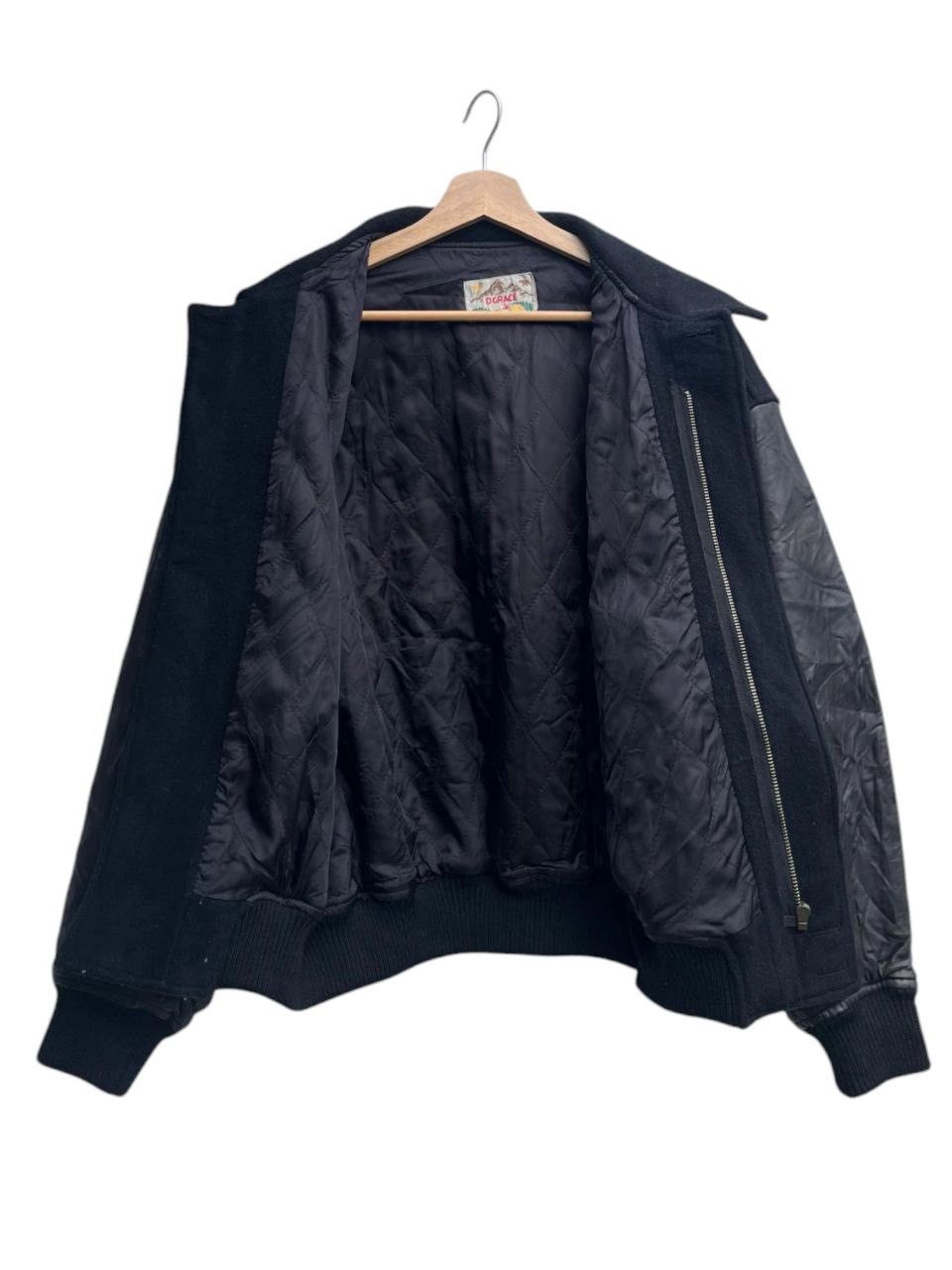 Japanese Brand Vintage D. Grace Sheepskin Leather Sleeve Varsity Jacket Size US M / EU 48-50 / 2 - 4 Thumbnail