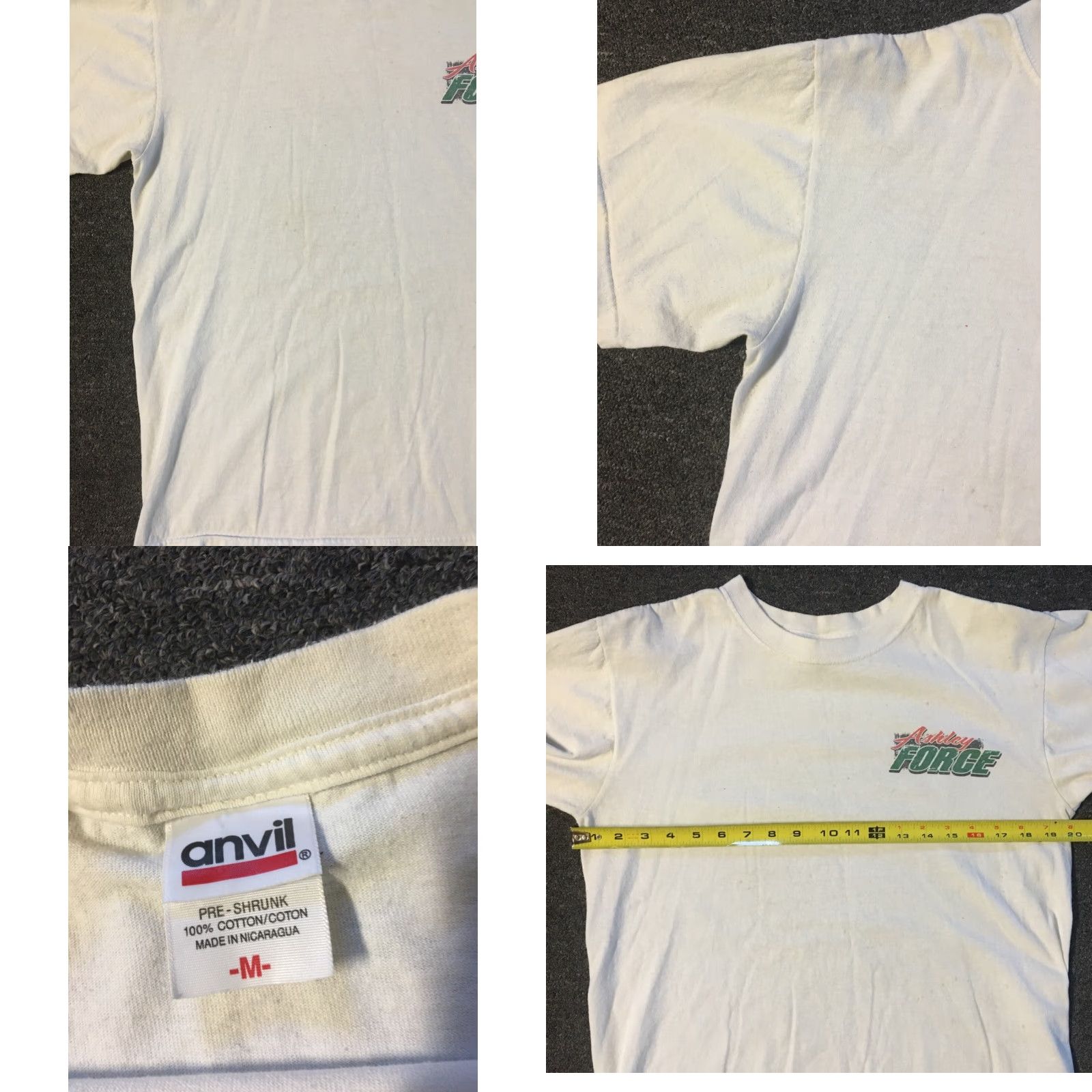 Anvil VINTAGE John Ashley Force Father Like Daughter Shirt M White 90s Grunge NASCAR Racing Mens T-Shirt Size US M / EU 48-50 / 2 - 8 Thumbnail