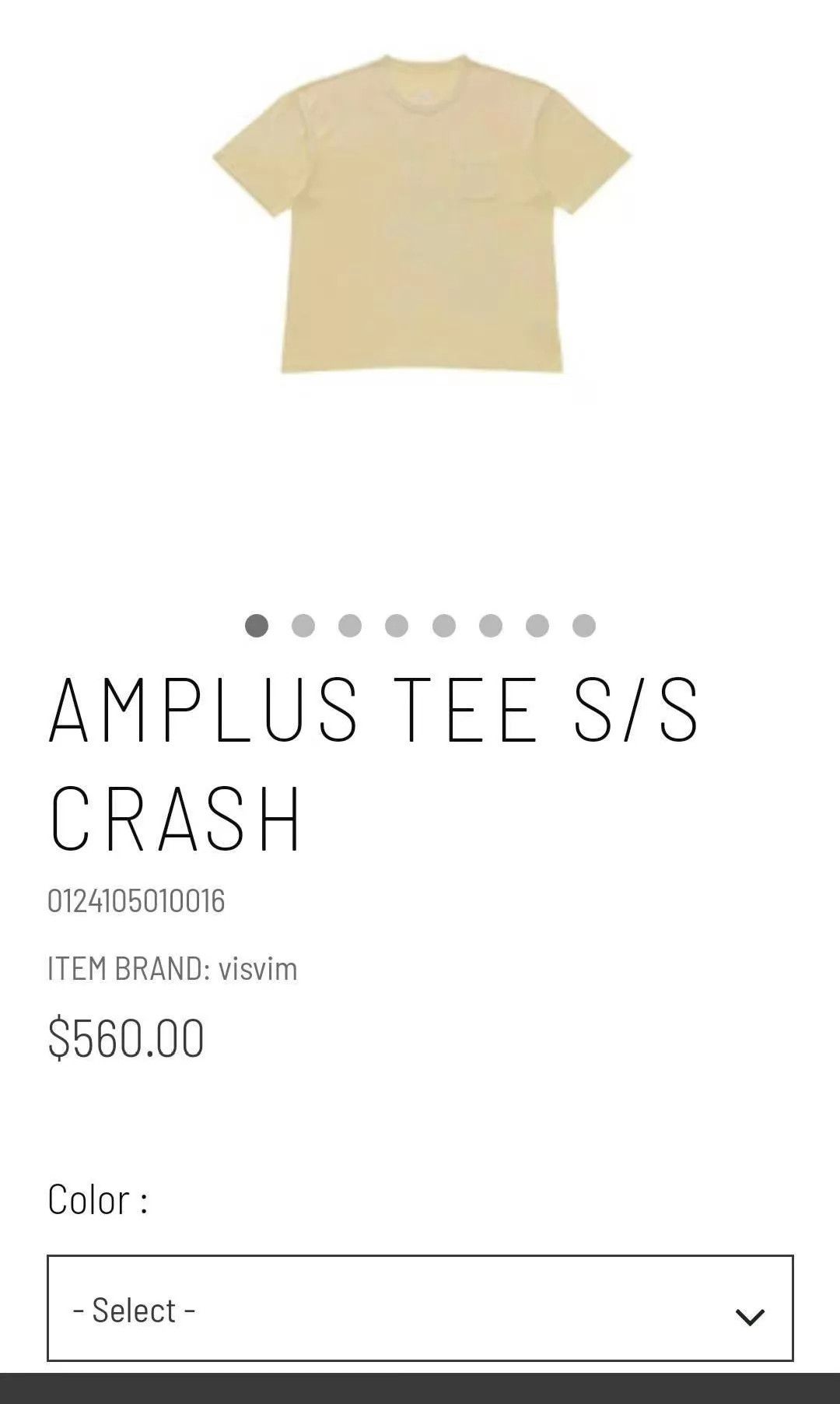 Visvim VISVIM 24SS AMPLUS S/S TEE distressed LT YELLOW 4 Crash Size US XL / EU 56 / 4 - 9 Thumbnail