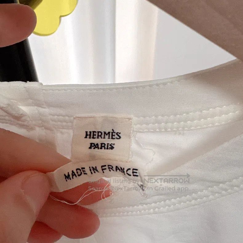Hermes Hermes Ladies' Pure Cotton Short Sleeve Shirt Size XS / US 0-2 / IT 36-38 - 2 Thumbnail
