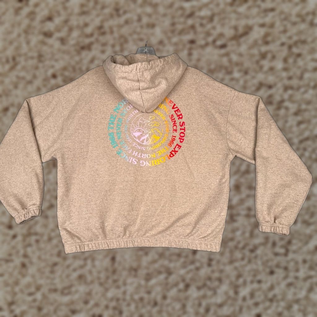The North Face The North Face Hoodie Women Small Beige Pullover Sweater Front Crop Terry Size S / US 4 / IT 40 - 1 Thumbnail