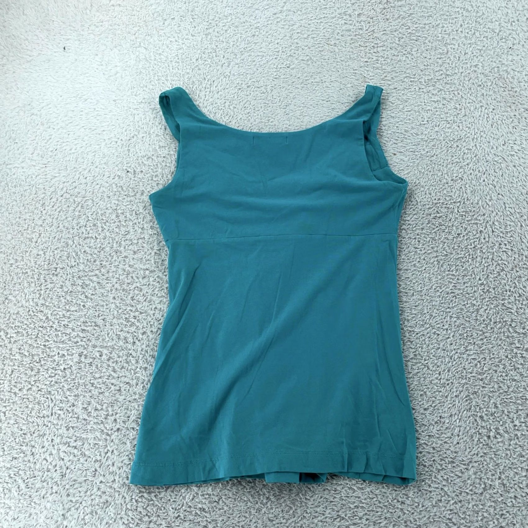 Banana Republic Banana Republic Shirt Womens Small Teal Twist Front Tank Top Stretch Pima Cotton Tank Size S / US 4 / IT 40 - 3 Thumbnail
