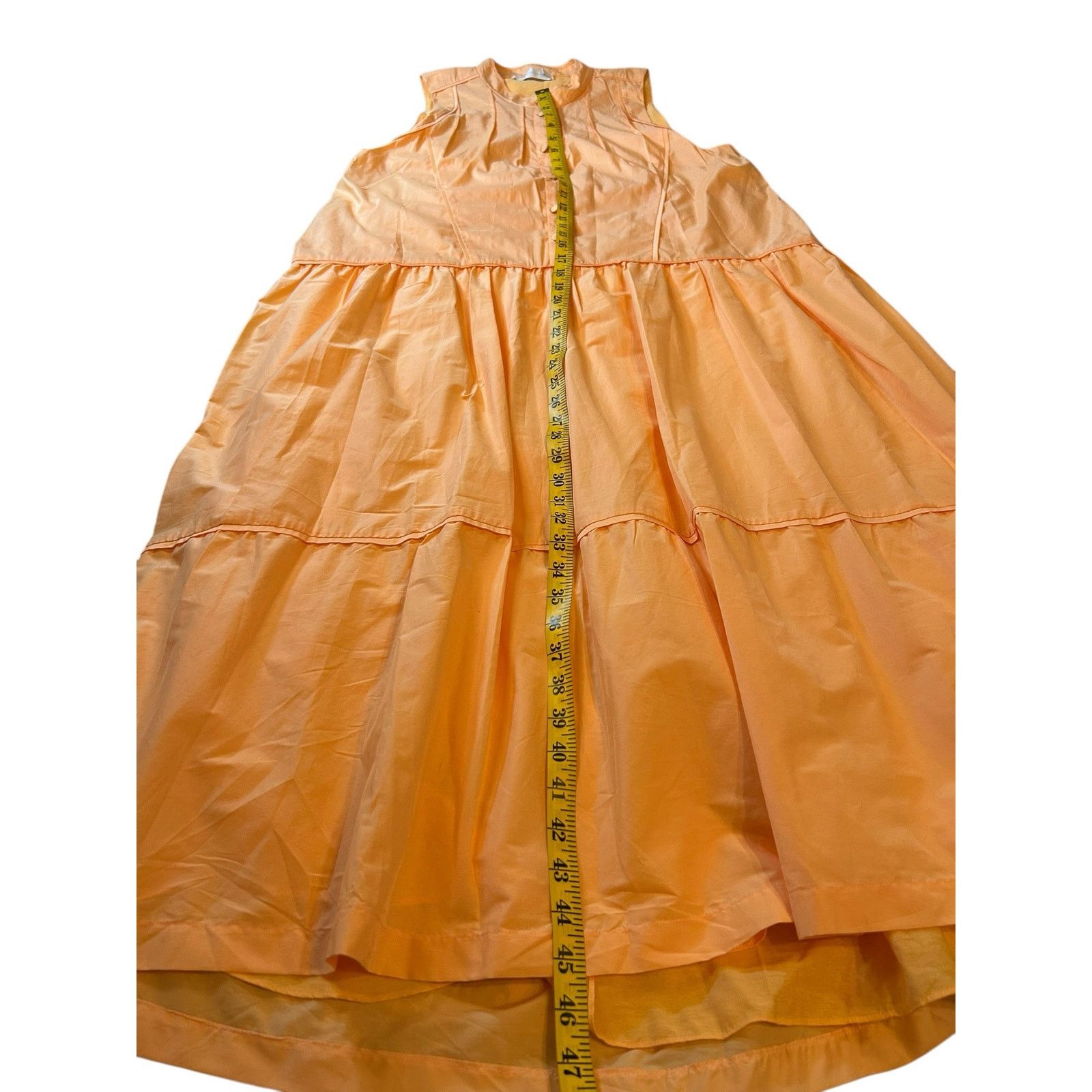 Jonathan Simkhai Jonathan Simkhai Ellery Poplin Maxi Dress in Melon- Size XL Size XL / US 12-14 / IT 48-50 - 7 Thumbnail
