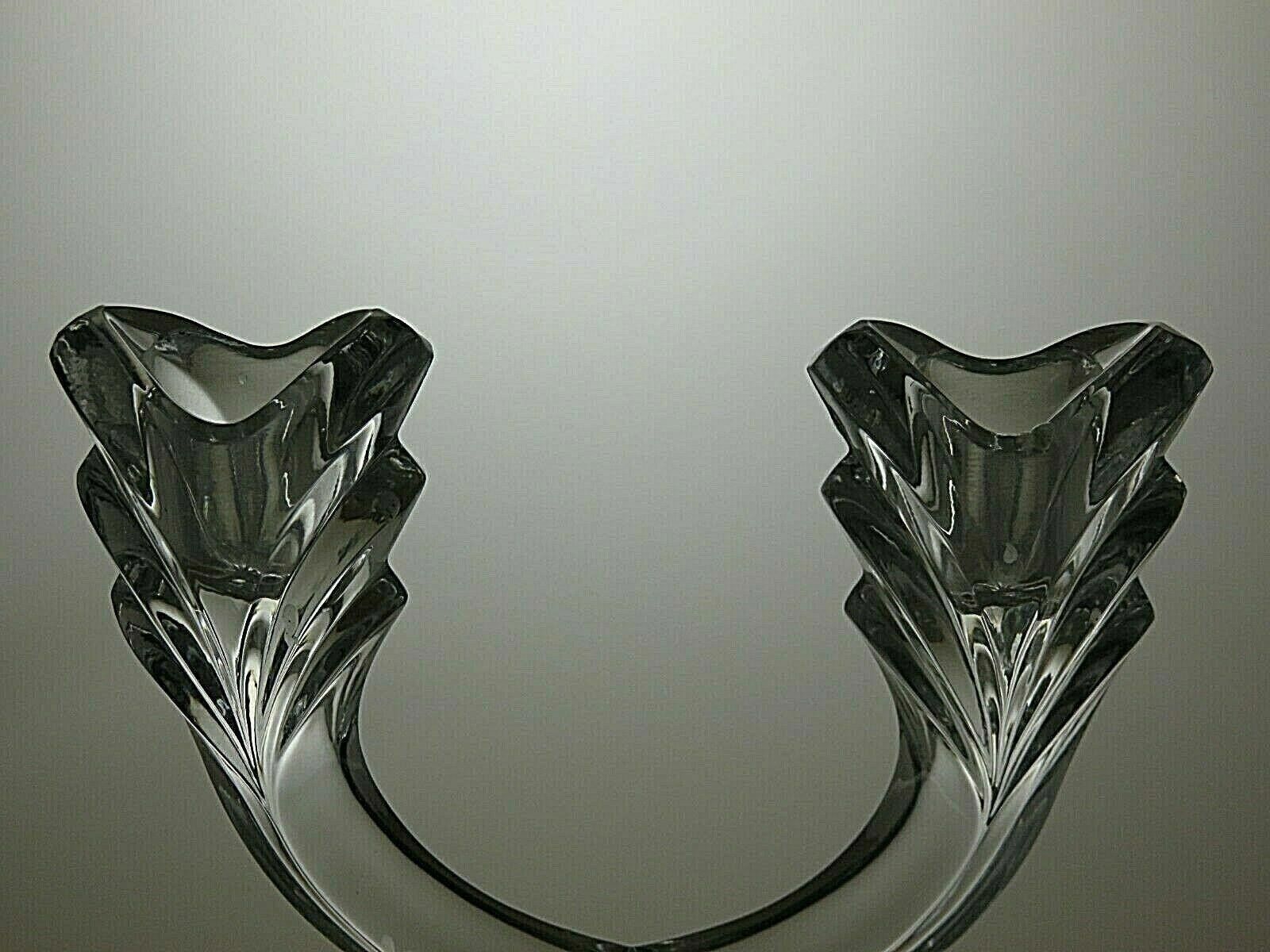The Unbranded Brand Crystal Set Of 2 Cut Candle Holders Candlesticks 6 3/4" Size ONE SIZE - 7 Thumbnail