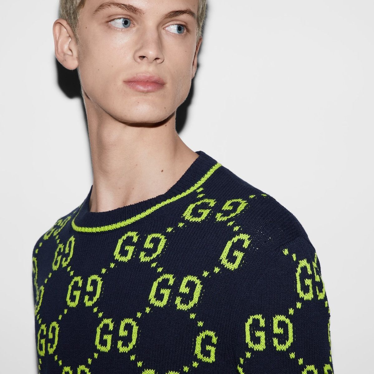 Gucci o1loc1c0925 GG Cotton Jacquard Crewneck Sweater Multicolor Size US S / EU 44-46 / 1 - 2 Thumbnail