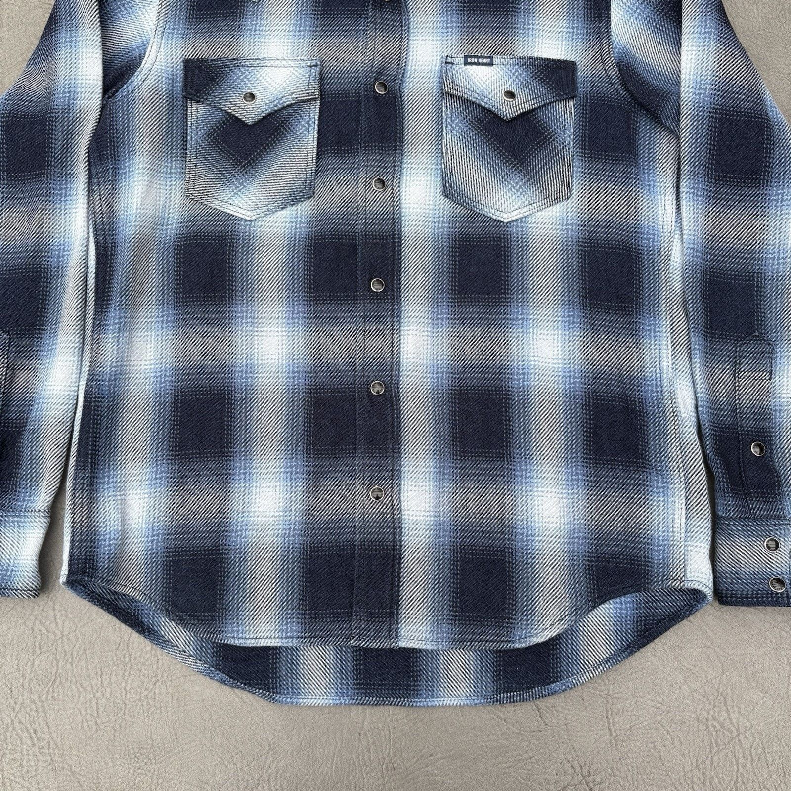 Iron Heart Iron Heart IHSH-316-IND 9oz Selvedge Ombre Western Shirt M Size US M / EU 48-50 / 2 - 3 Thumbnail
