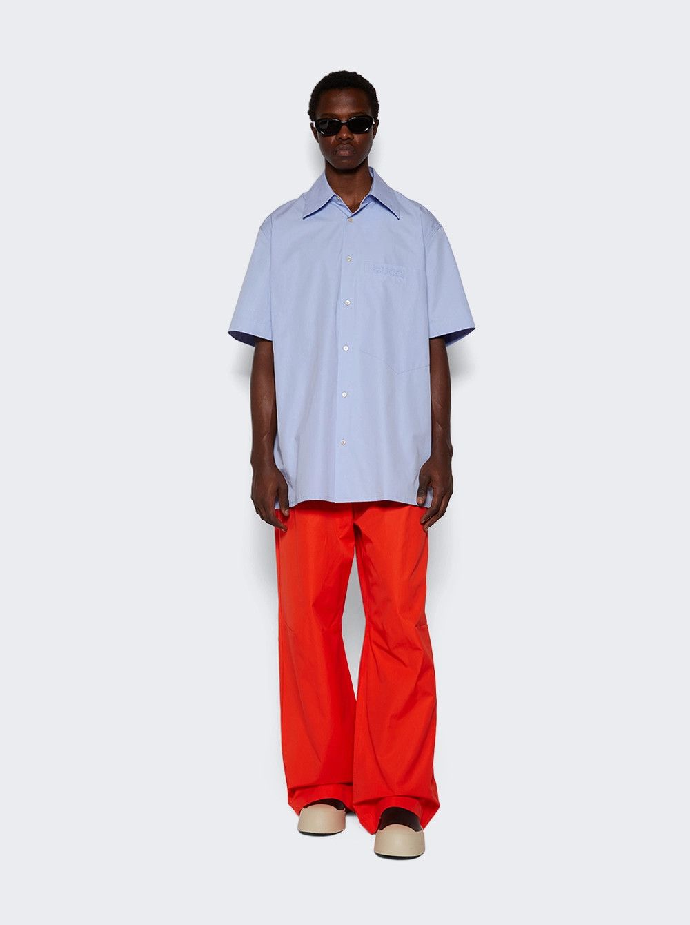Gucci o1loc1c0925 Cotton Poplin Skater Pant in Red Size US 32 / EU 48 - 5 Thumbnail