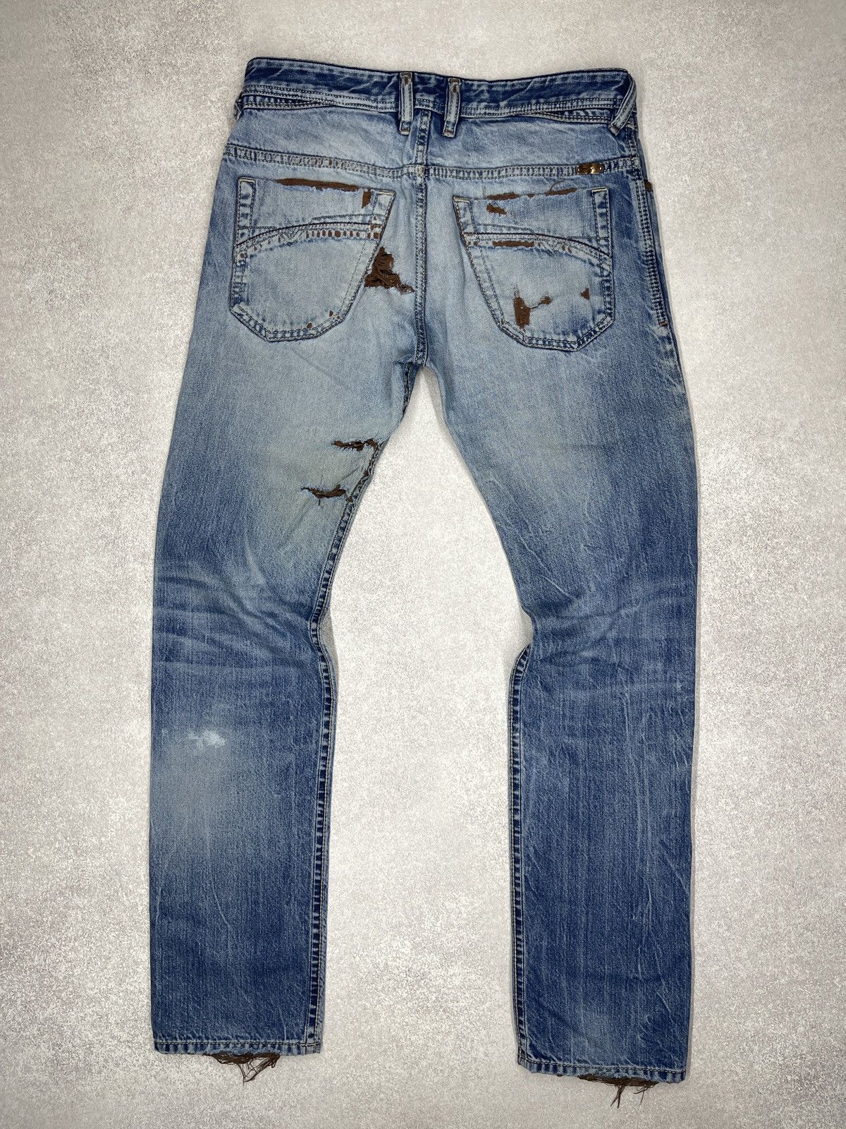 Diesel Diesel IAKOP Ripped Denim Jeans Blue Made in Italy Size US 30 / EU 46 - 2 Thumbnail