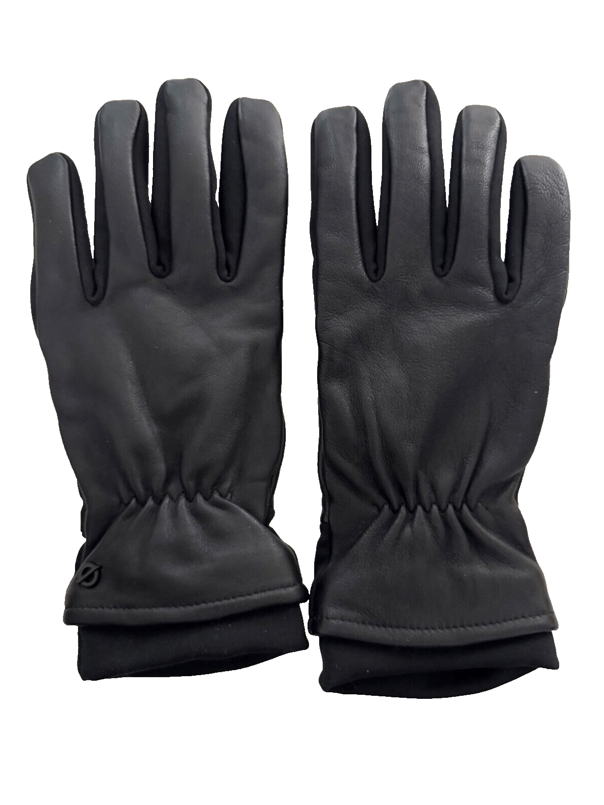 Leather Driving Men's Winter Black Gloves Lined Leather Zipper L/XL Size ONE SIZE - 1 Thumbnail