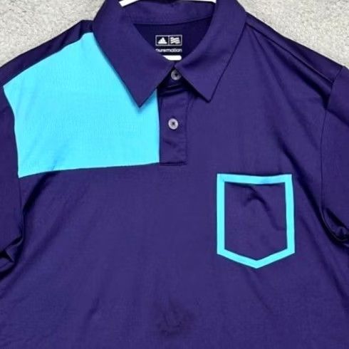 Adidas Adidas Pure Motion Golf Polo Shirt Mens Small Purple Blue Colorblock Logo Rugby Shirt Size US S / EU 44-46 / 1 - 2 Thumbnail