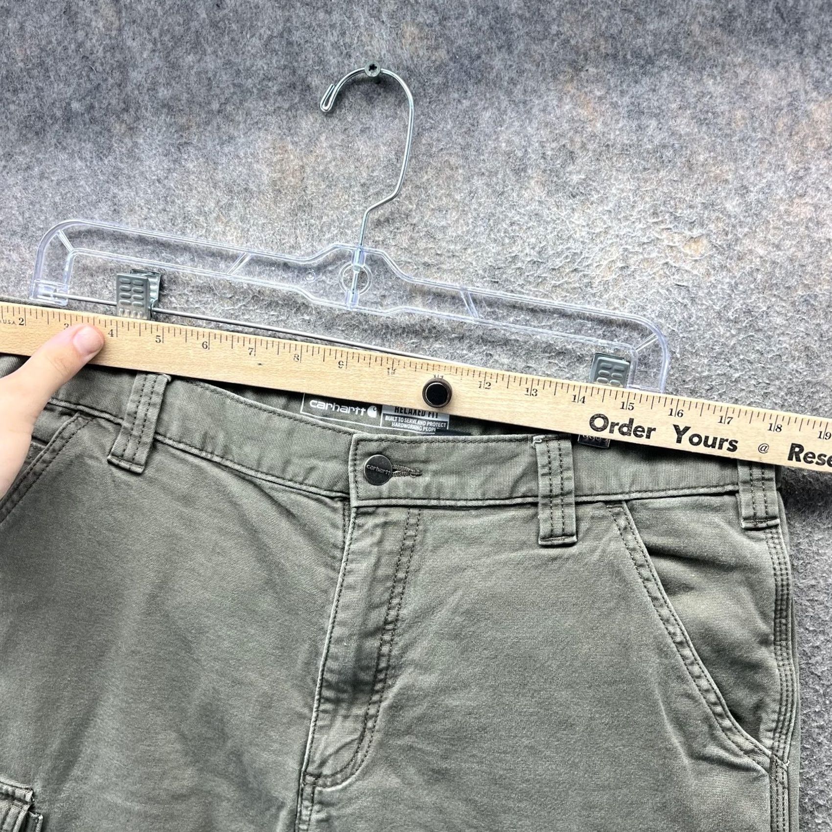 Carhartt Carhartt Cargo Shorts Mens 36 Green Relaxed Fit Utility Work Carpenter Size US 36 / EU 52 - 6 Thumbnail