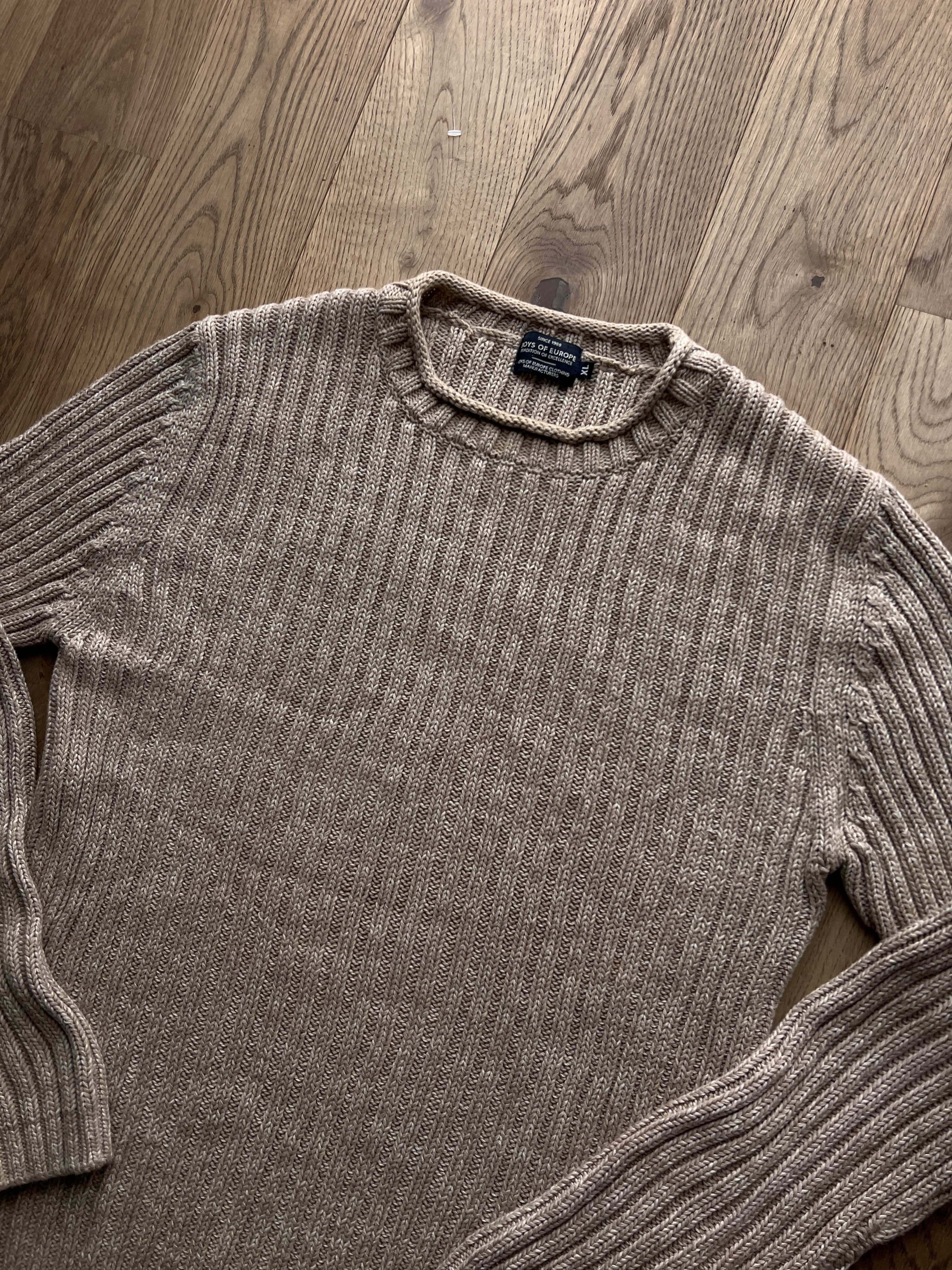 Vintage Y2K ribbed knit sweater vintage 2000s japanese striped baggy Size US XL / EU 56 / 4 - 4 Thumbnail