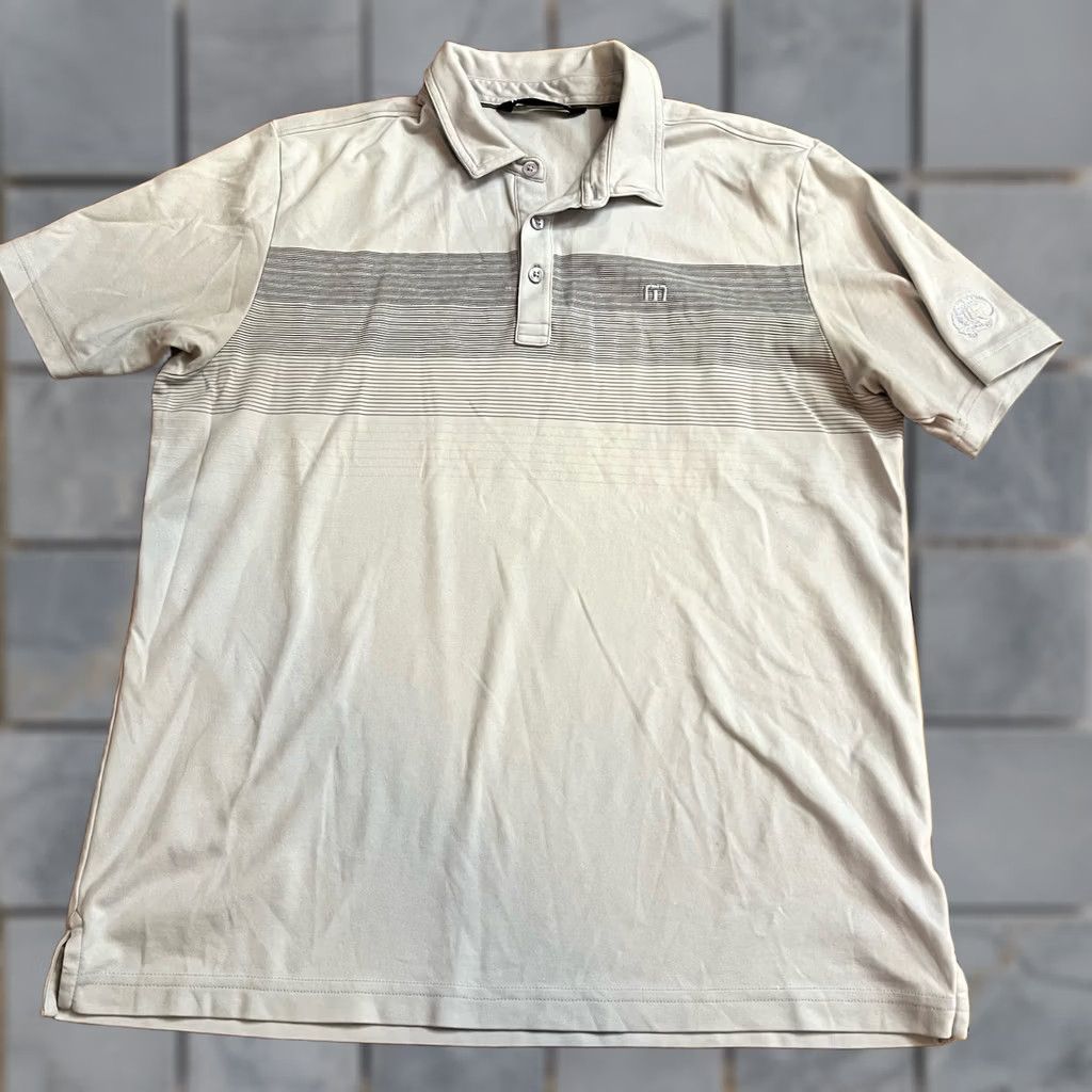 TravisMathew Travis Mathew Polo Shirt Mens Large Stripe Golf Gray L Regular Men Polo Gray Mens Size US L / EU 52-54 / 3 - 1 Thumbnail