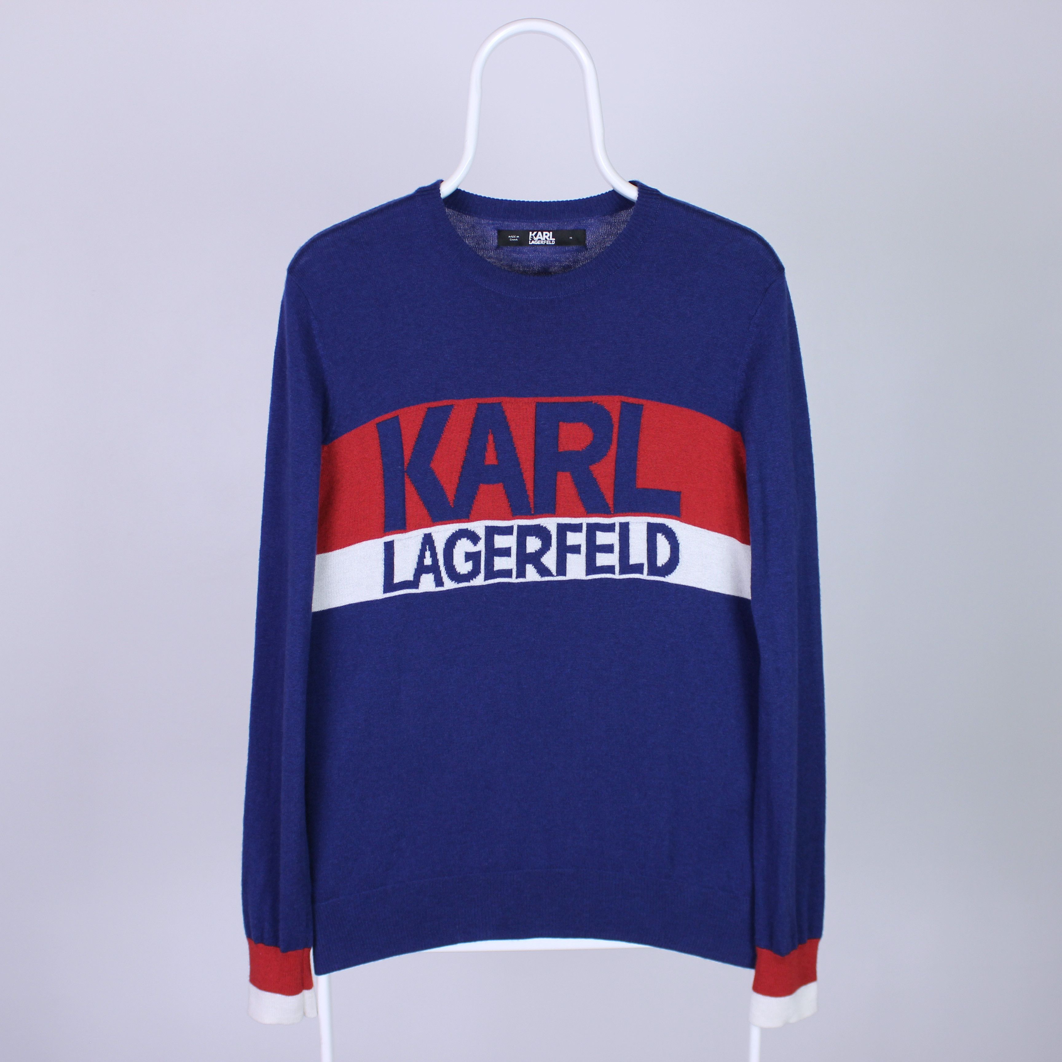 Karl Lagerfeld Karl Lagerfeld cashmere sweater big logo centr navy S M Size US M / EU 48-50 / 2 - 5 Thumbnail