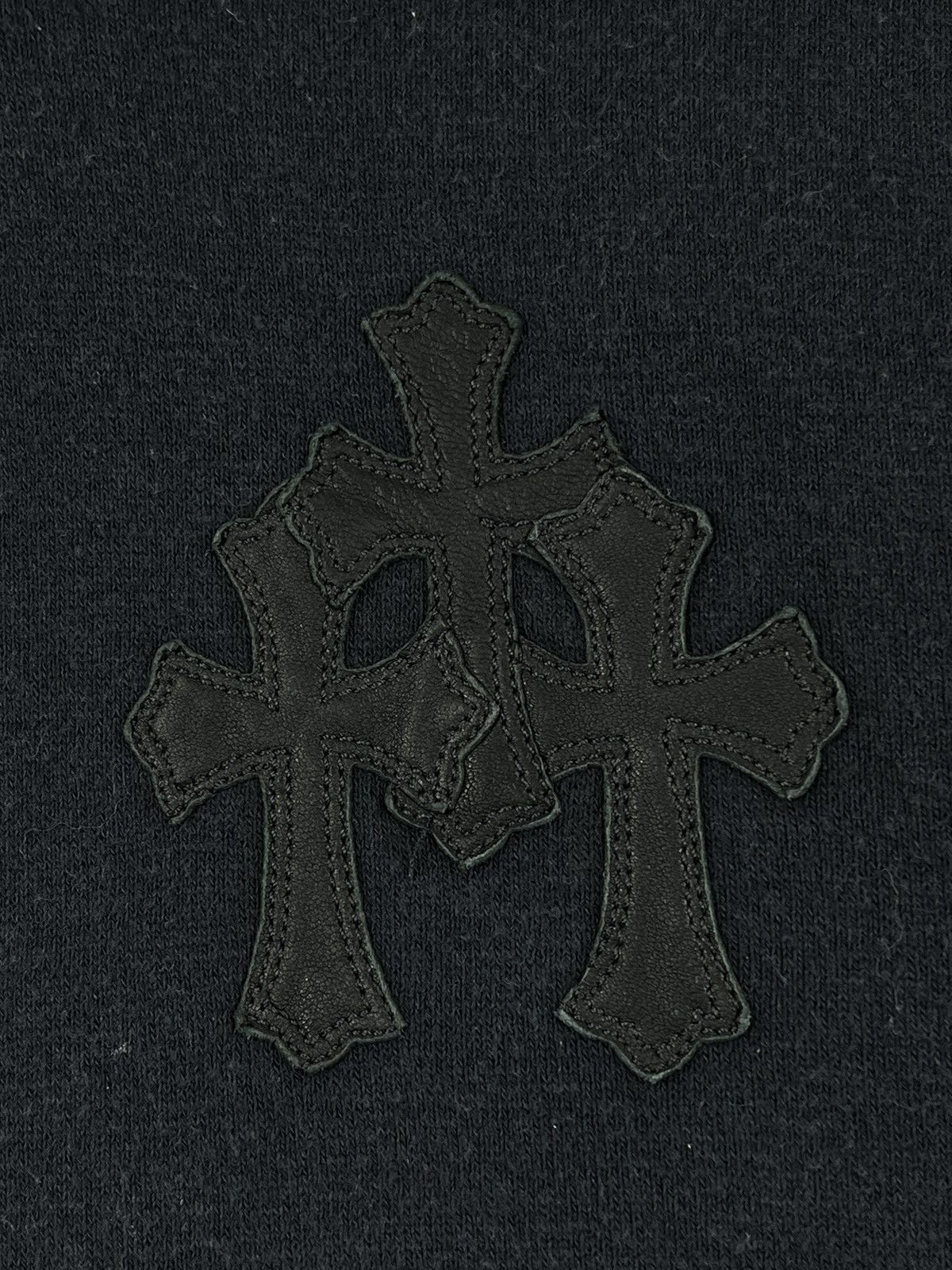 Chrome Hearts Chrome Hearts Triple Cross Plus Sleeve Patch Leather Hoodie Size US M / EU 48-50 / 2 - 6 Thumbnail