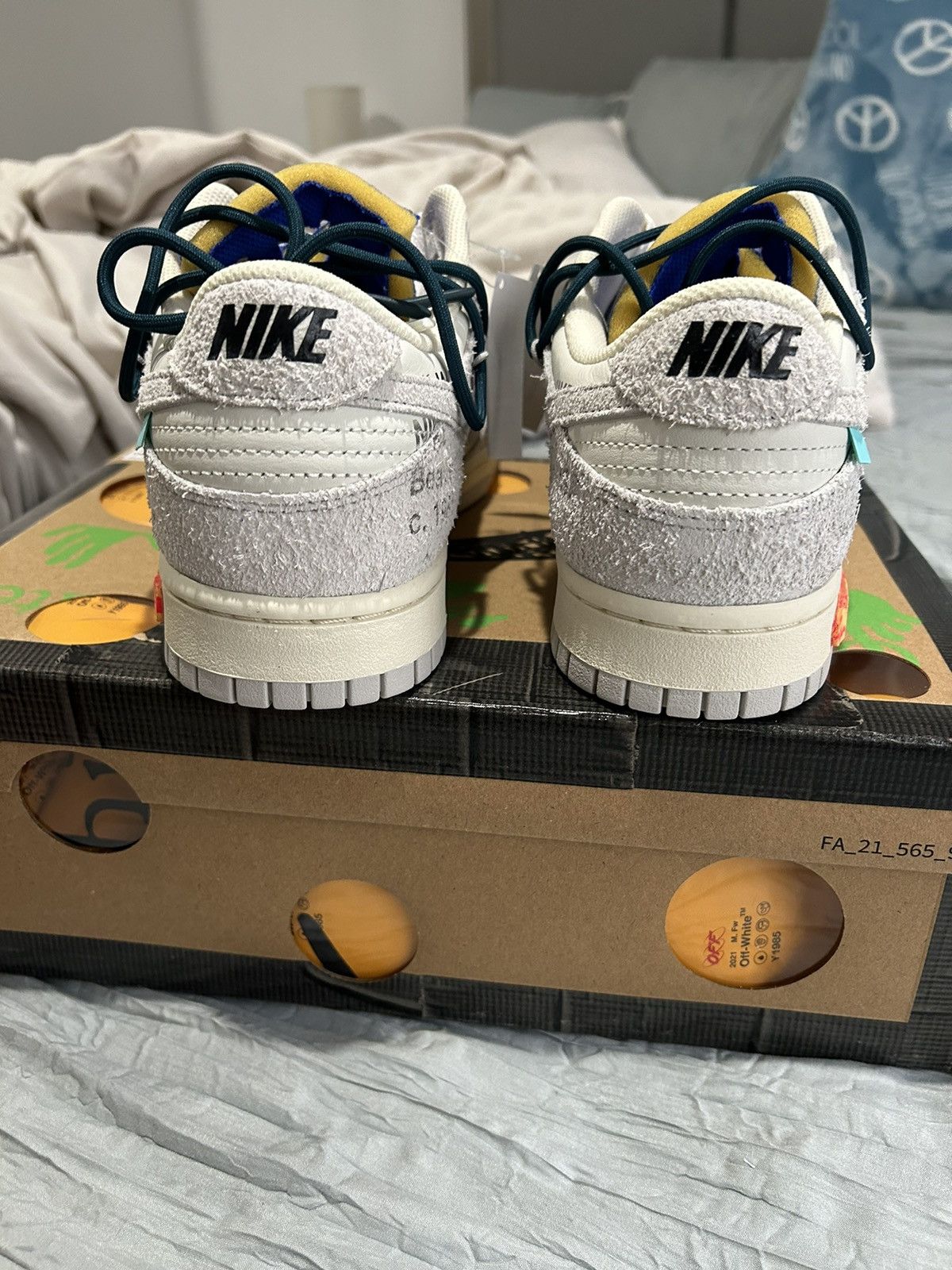 Nike × Off-White × Virgil Abloh Nike Dunk Low Off White Lot 16 Size US 10 / EU 43 - 3 Thumbnail