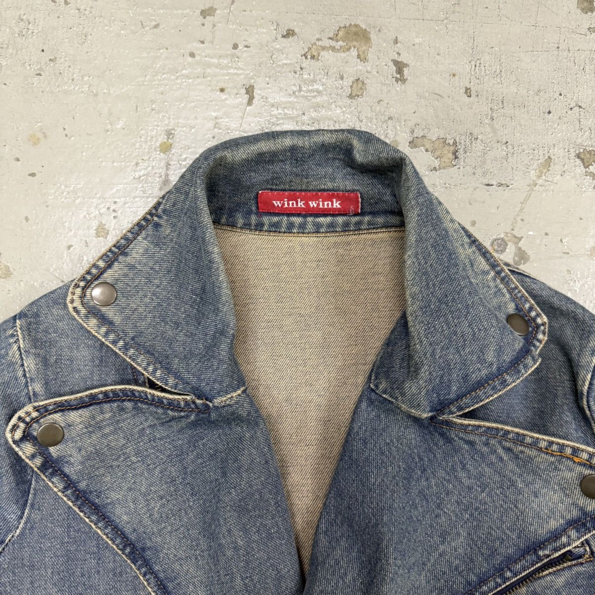 Hysteric Glamour Hysteric Style WinkWink Heavyweight Biker Denim Jacket Size US S / EU 44-46 / 1 - 4 Thumbnail