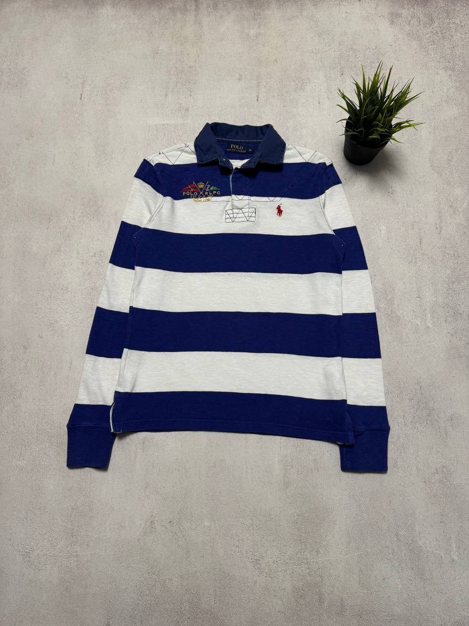 Polo Ralph Lauren × Vintage Vintage Polo Ralph Lauren Rugby Striped Big Logo Y2K 90s Size US XS / EU 42 / 0 - 1 Thumbnail