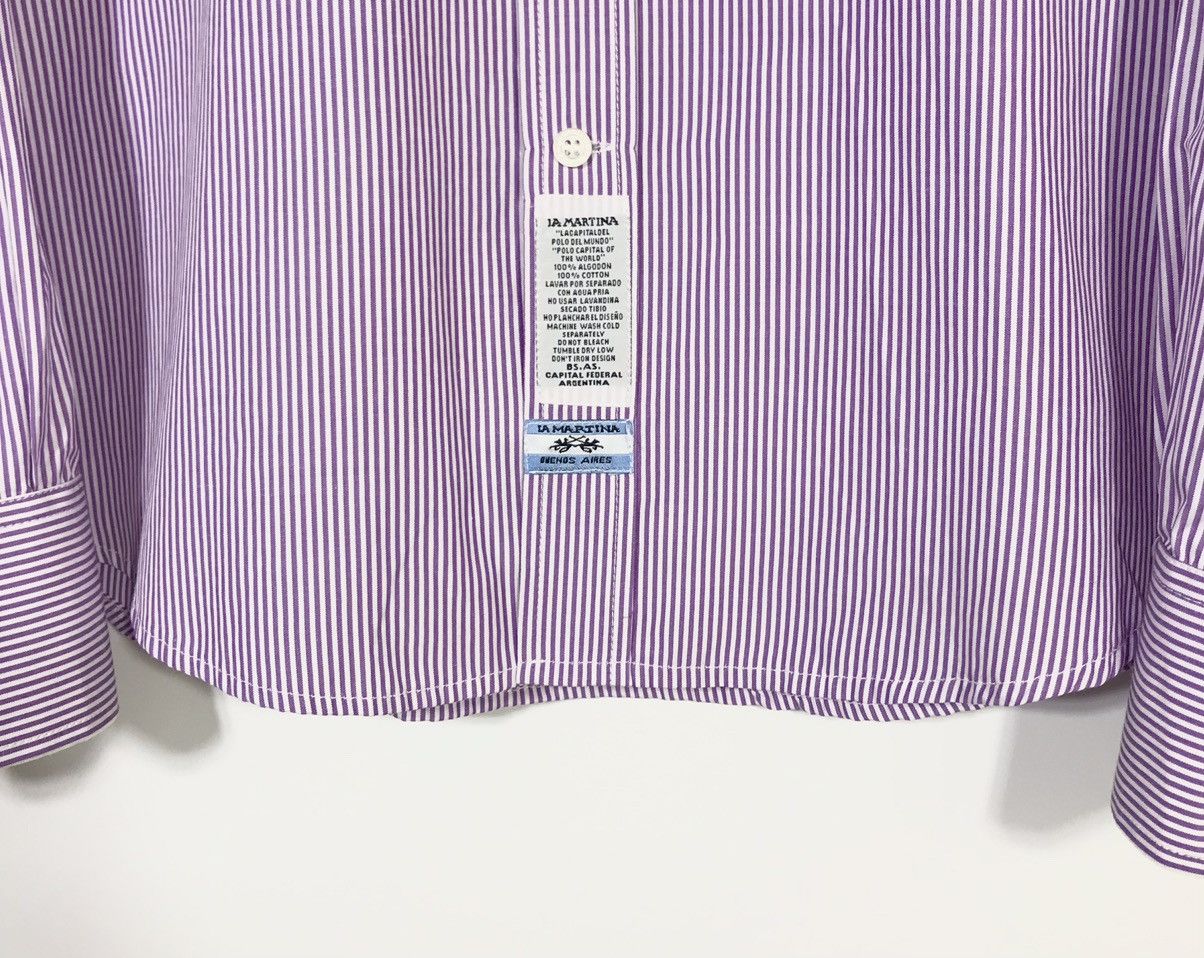 La Martina La Martina Polo Team Button Shirt Stripe Mens Sz M Size US M / EU 48-50 / 2 - 3 Thumbnail